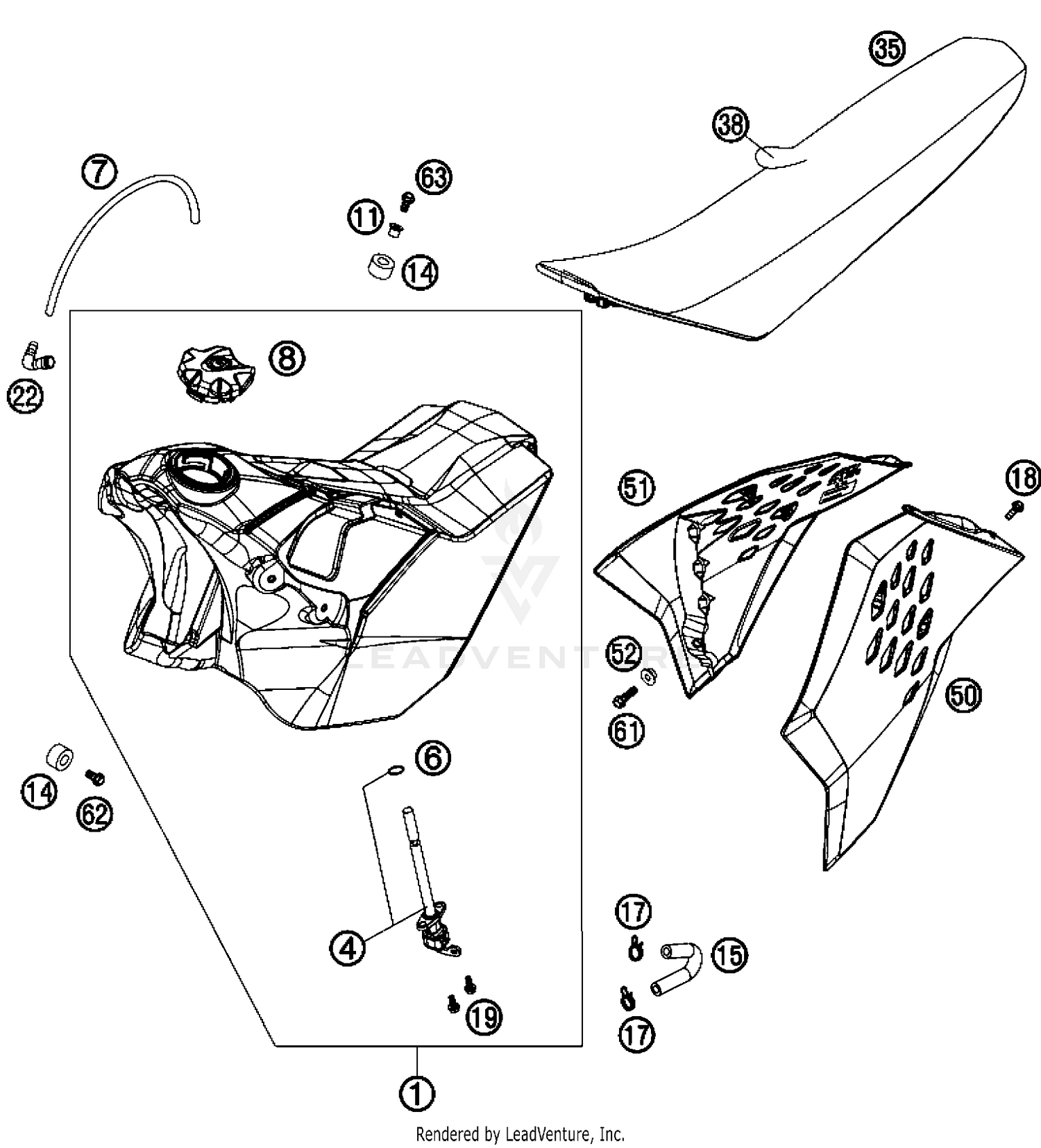 Tank, Seat, Cover
