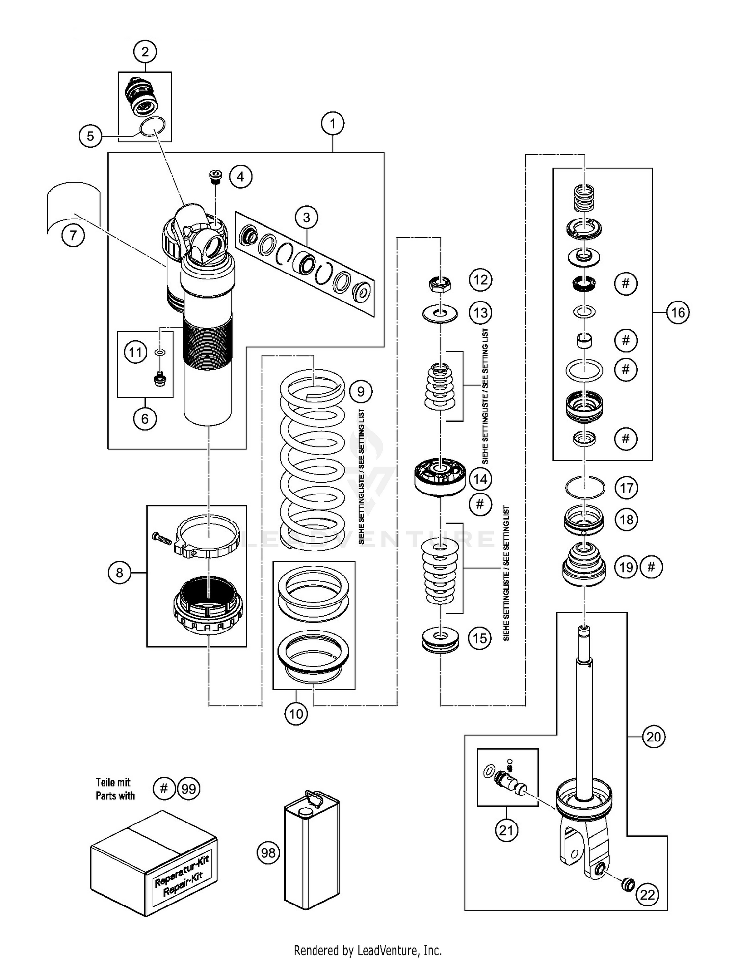 SHOCK ABSORBER DISASSEMBLED