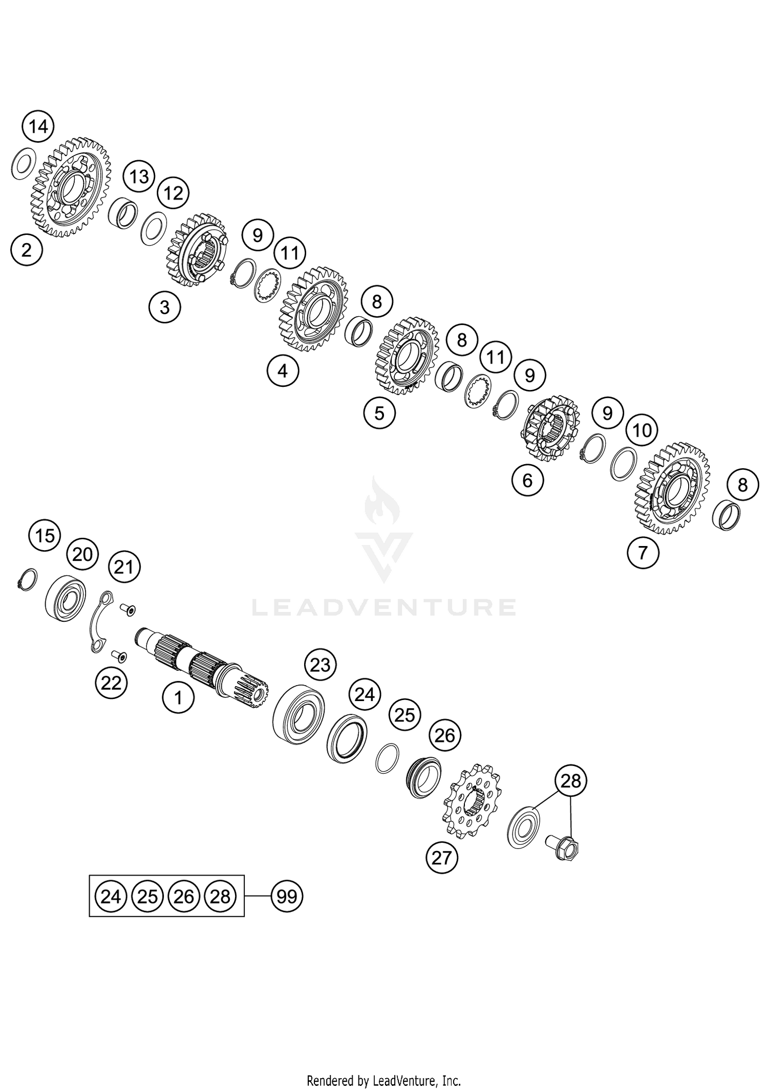 TRANSMISSION II - COUNTERSHAFT
