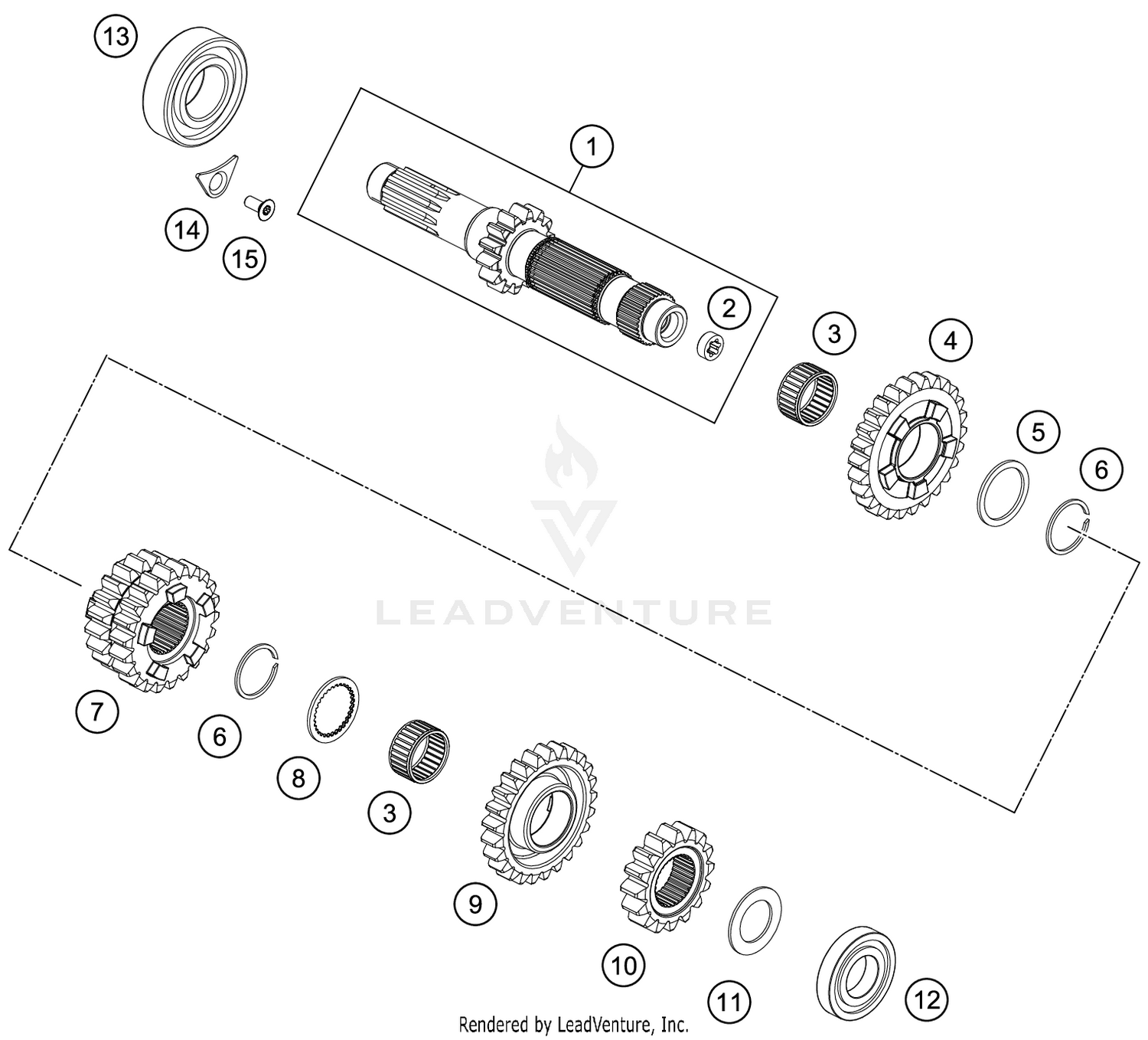 TRANSMISSION I - MAIN SHAFT