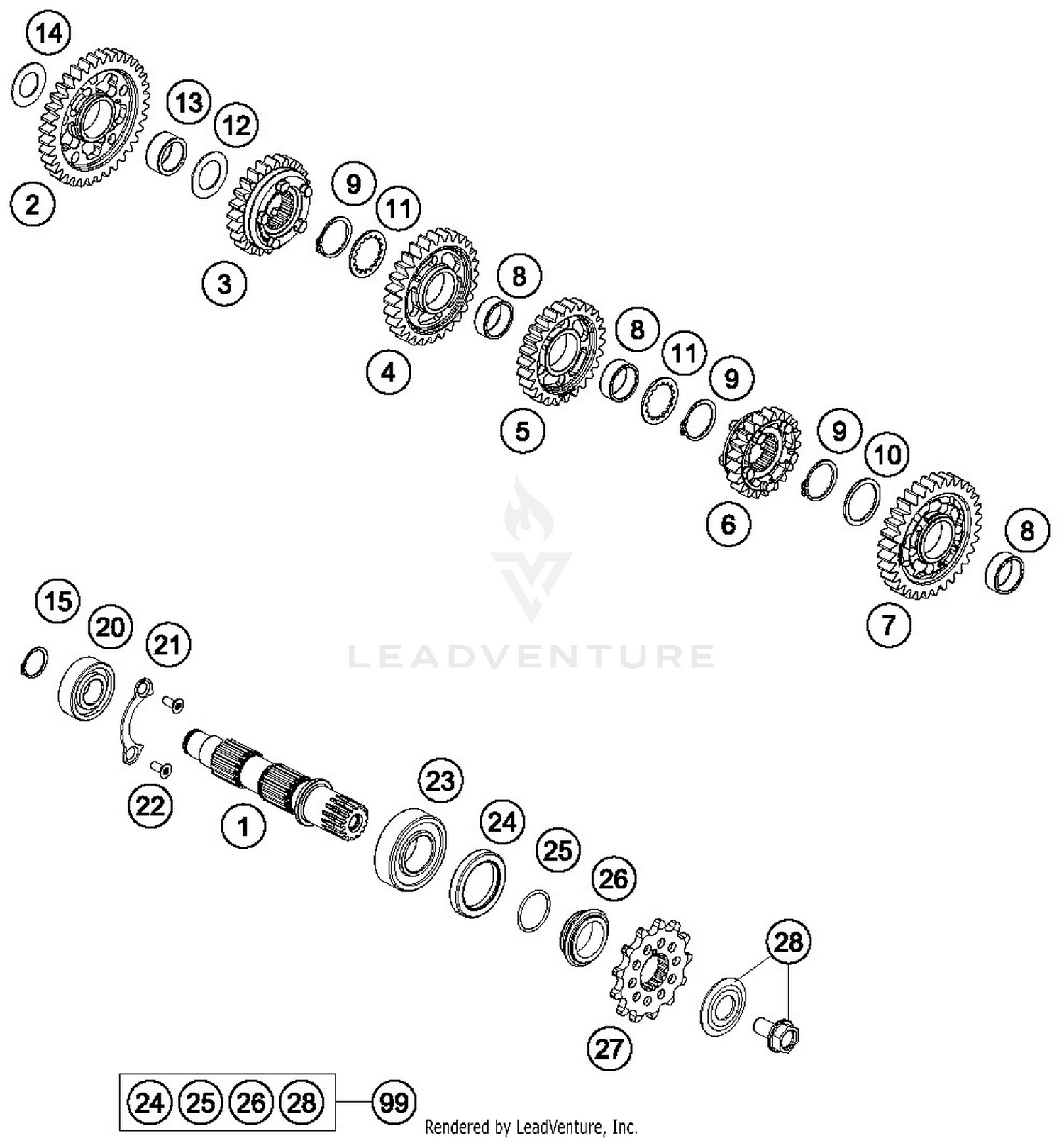 TRANSMISSION II - COUNTERSHAFT