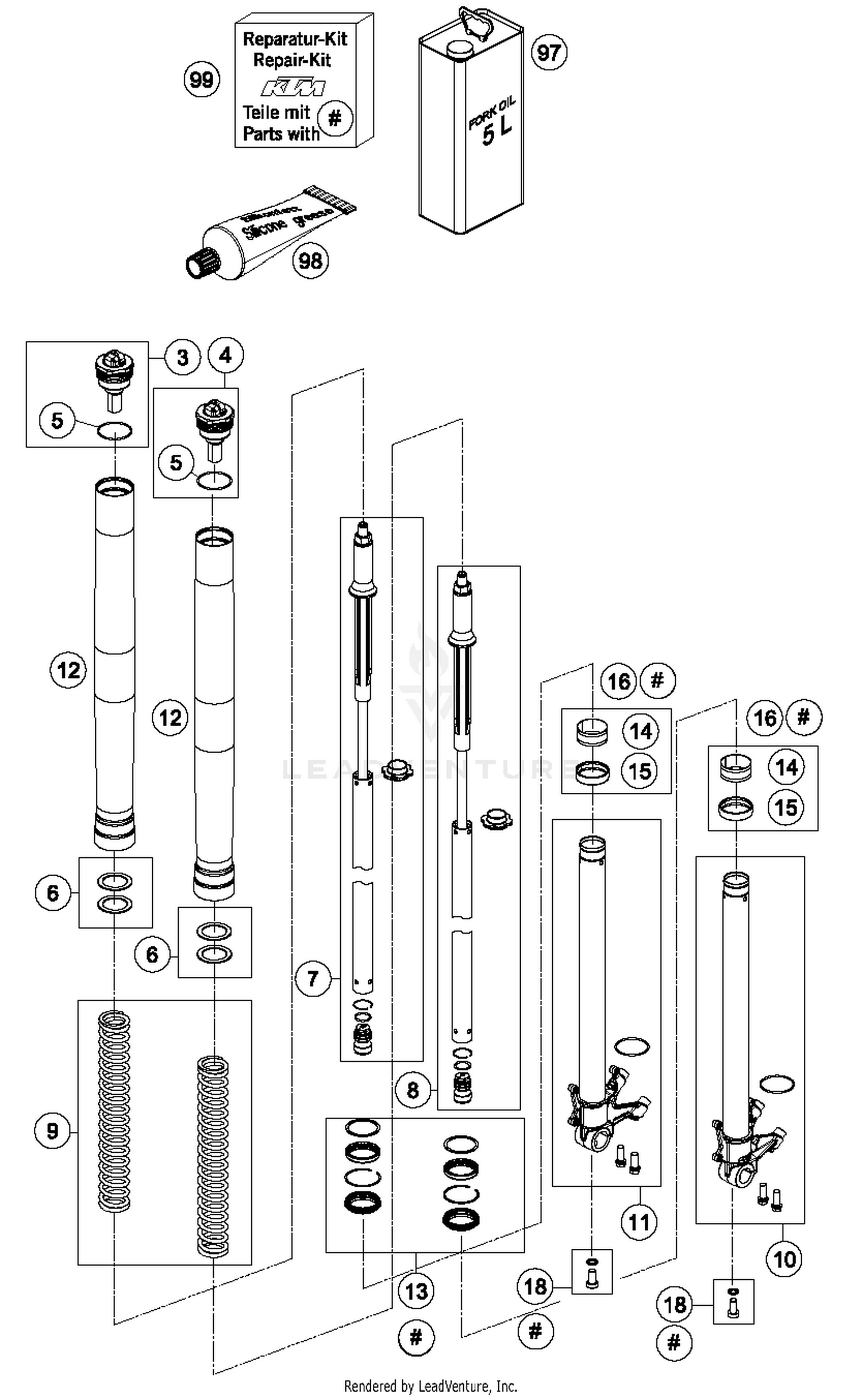 Front Fork Disassembled