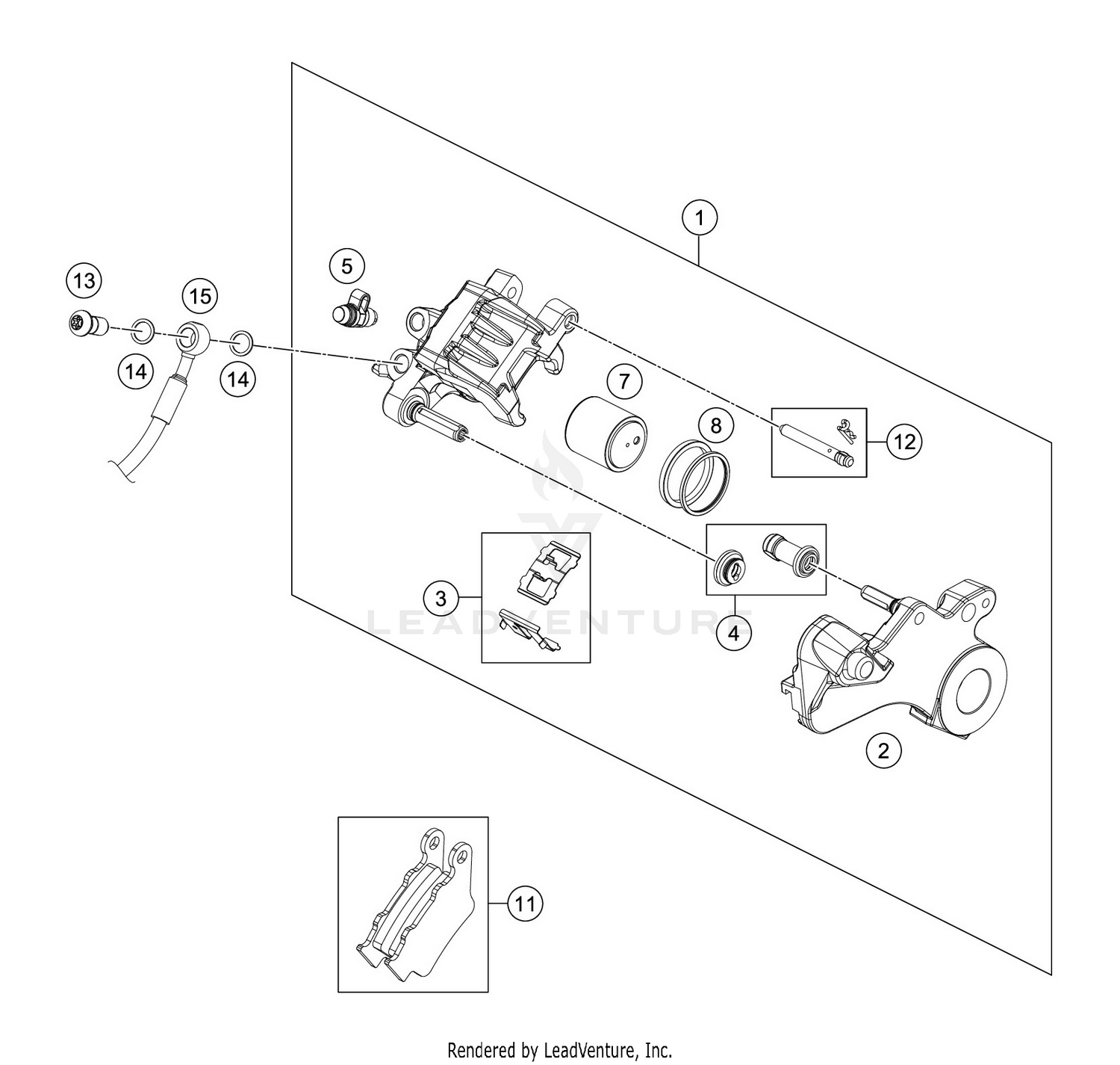 REAR BRAKE CALIPER