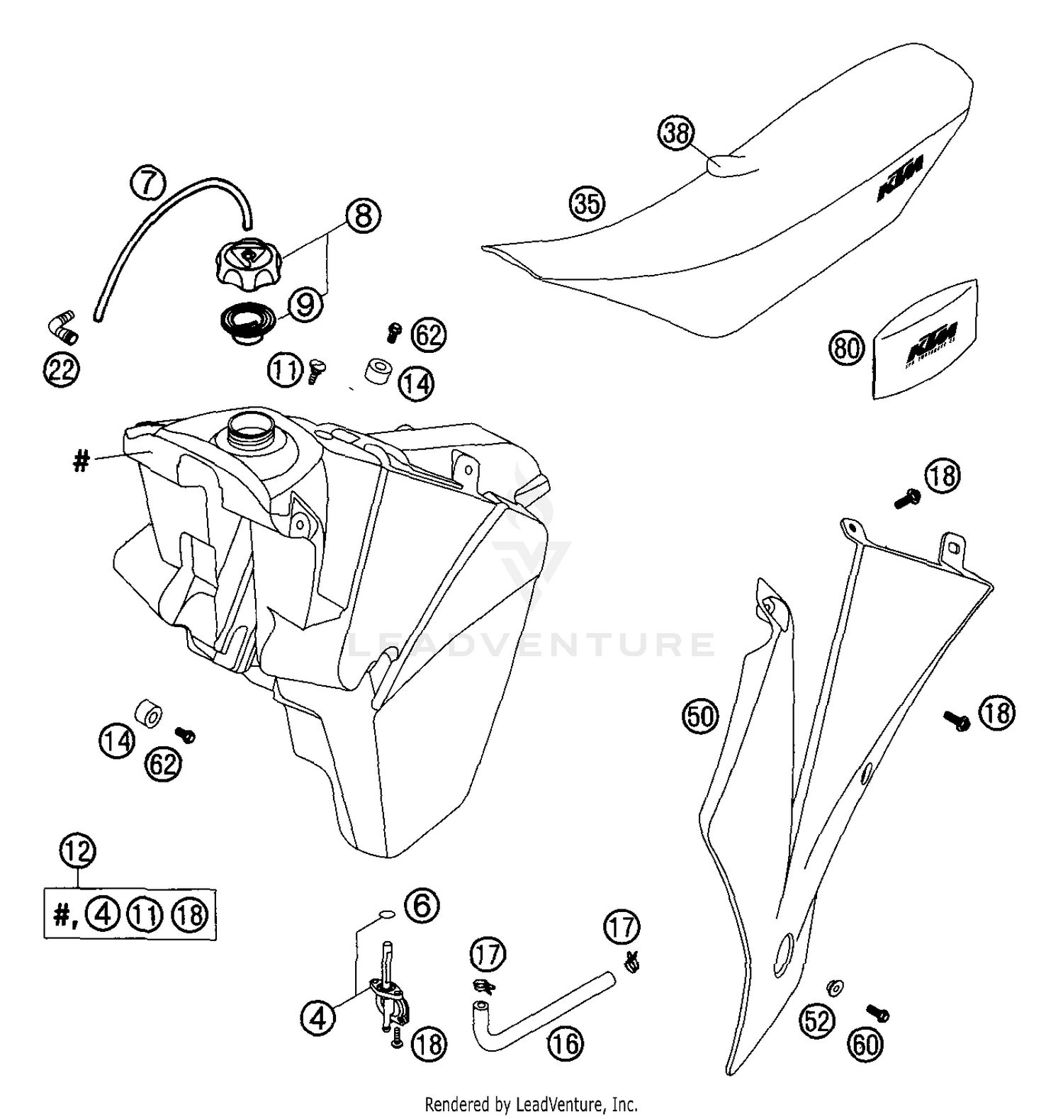 Tank, Seat, Cover
