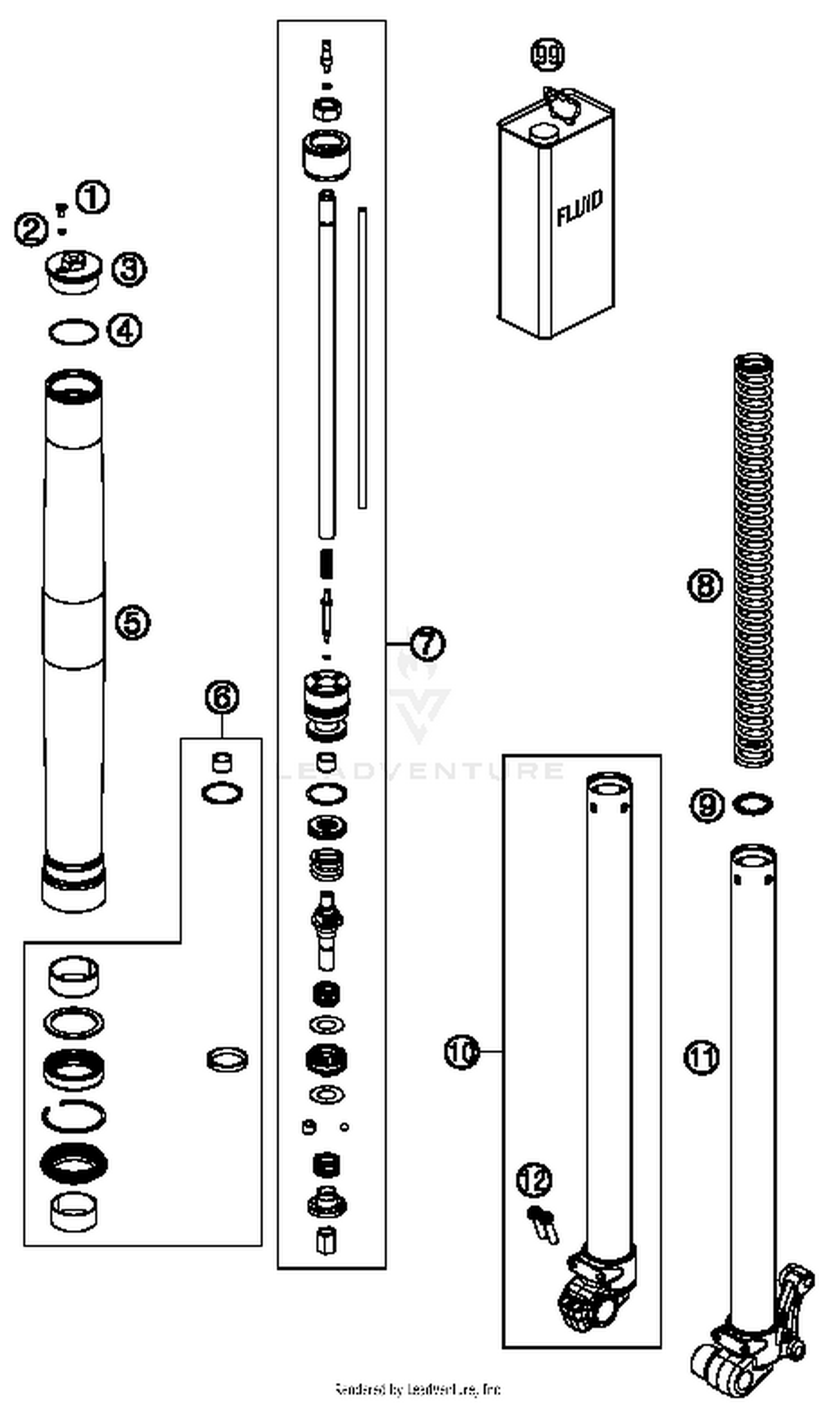 Front Fork Disassembled