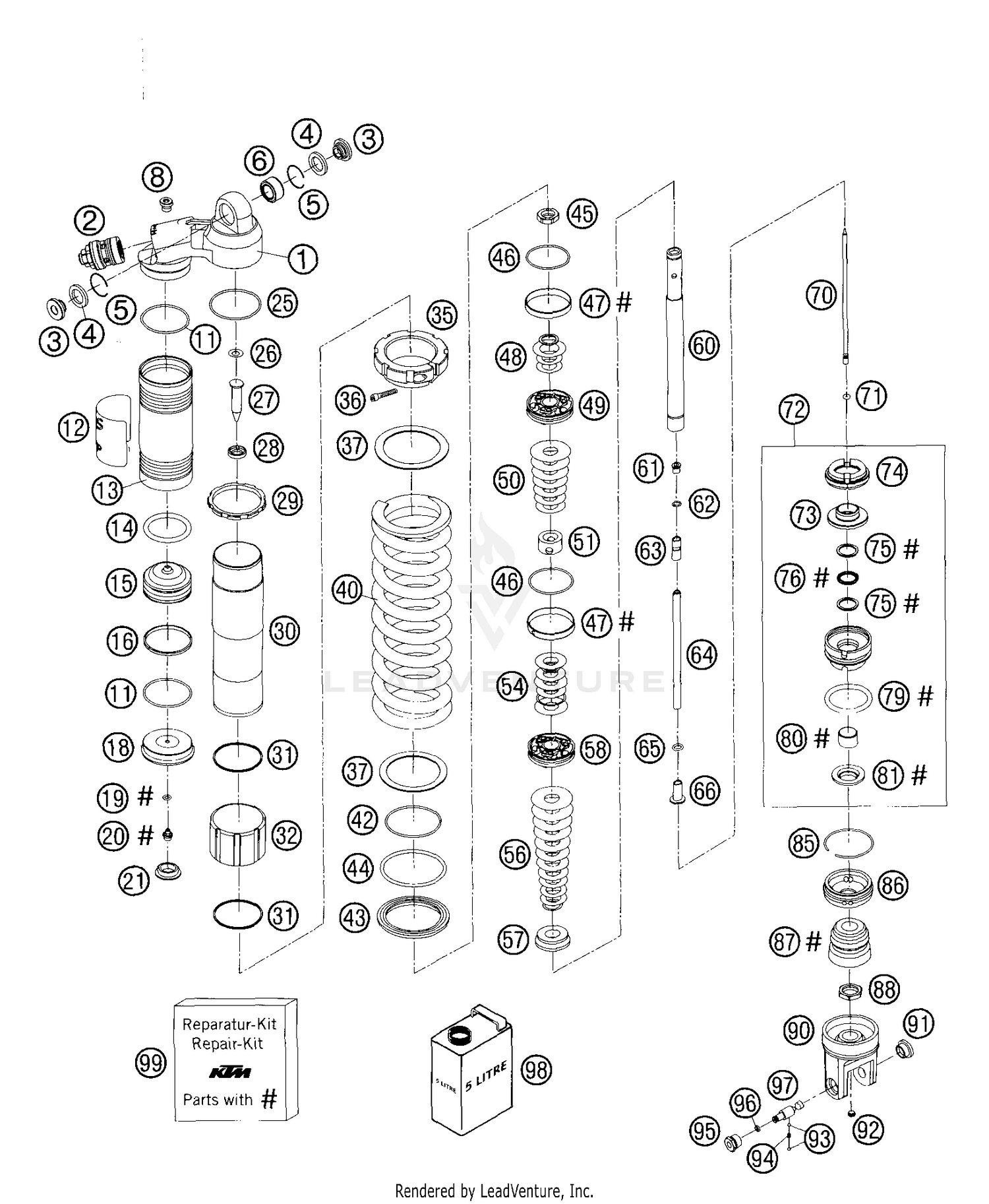 Monoshock WP Disassembled