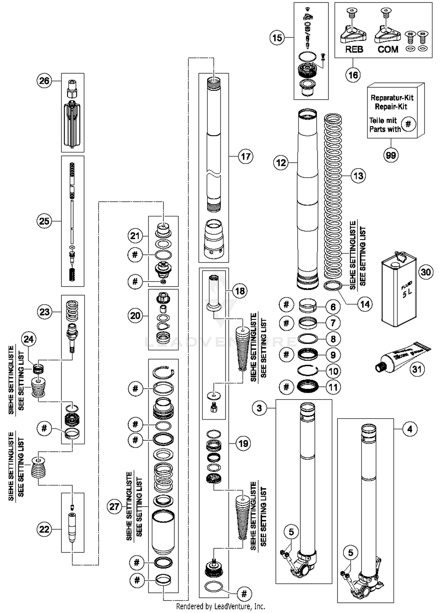 Front Fork Disassembled