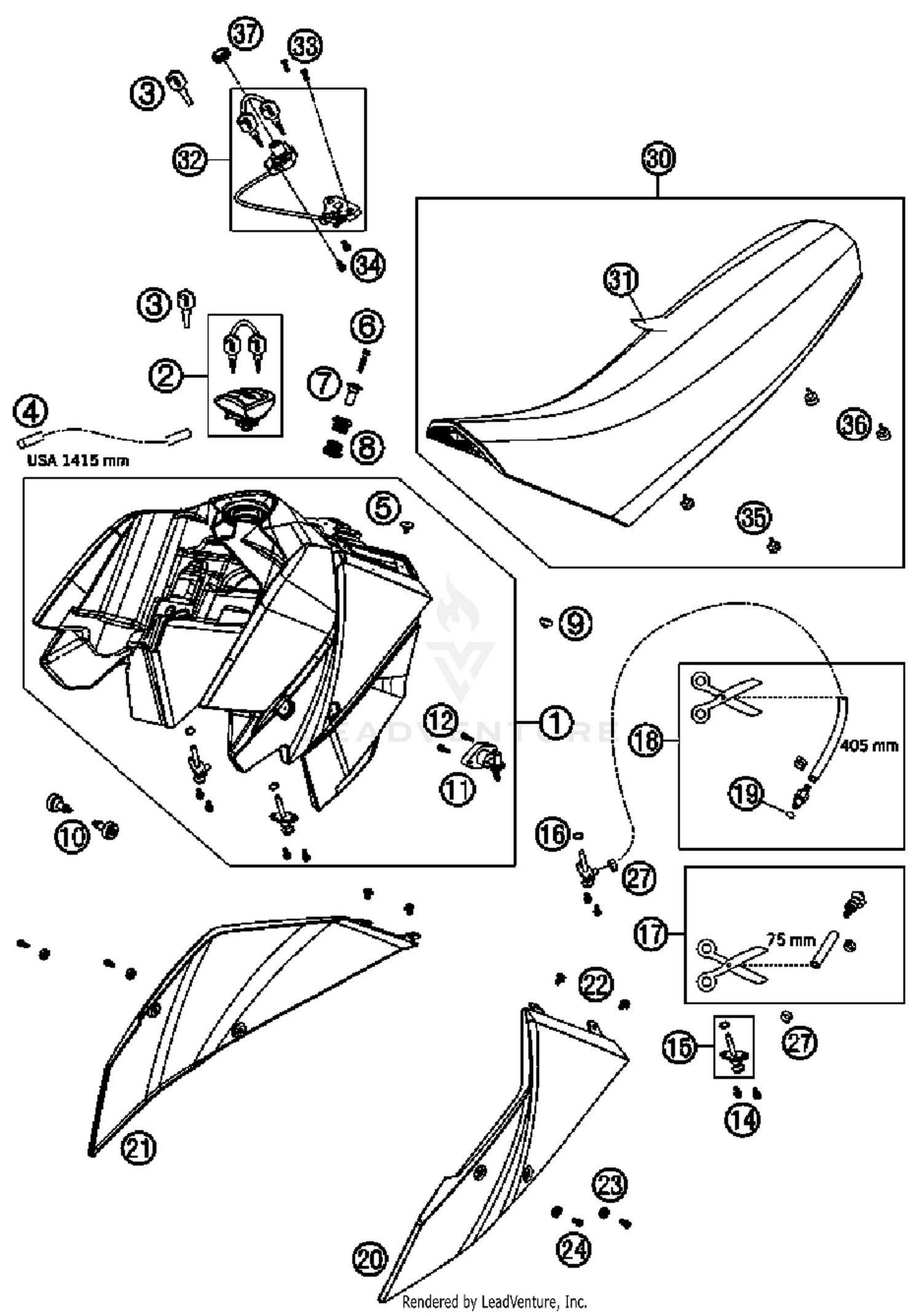 Tank, Seat, Cover