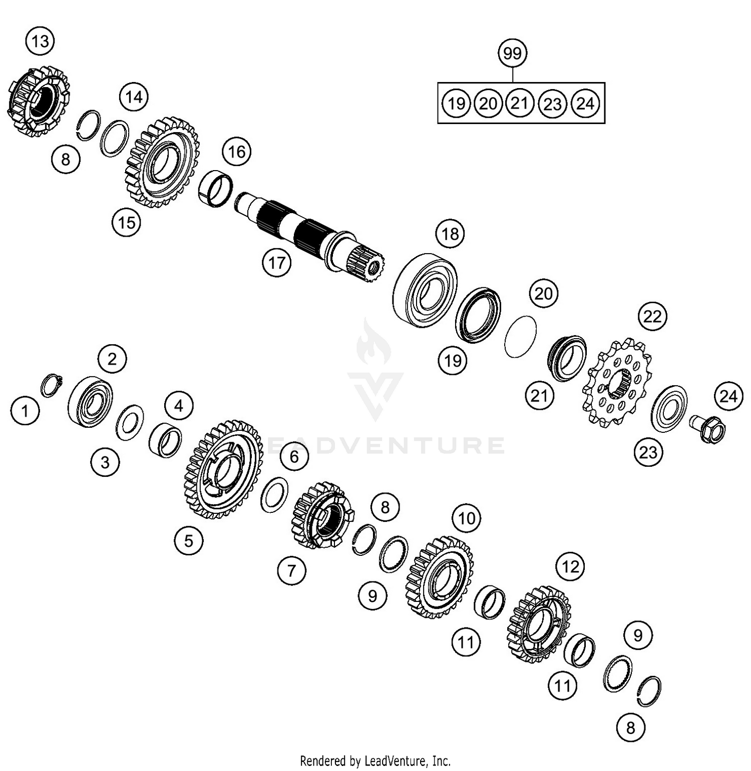 TRANSMISSION II - COUNTERSHAFT