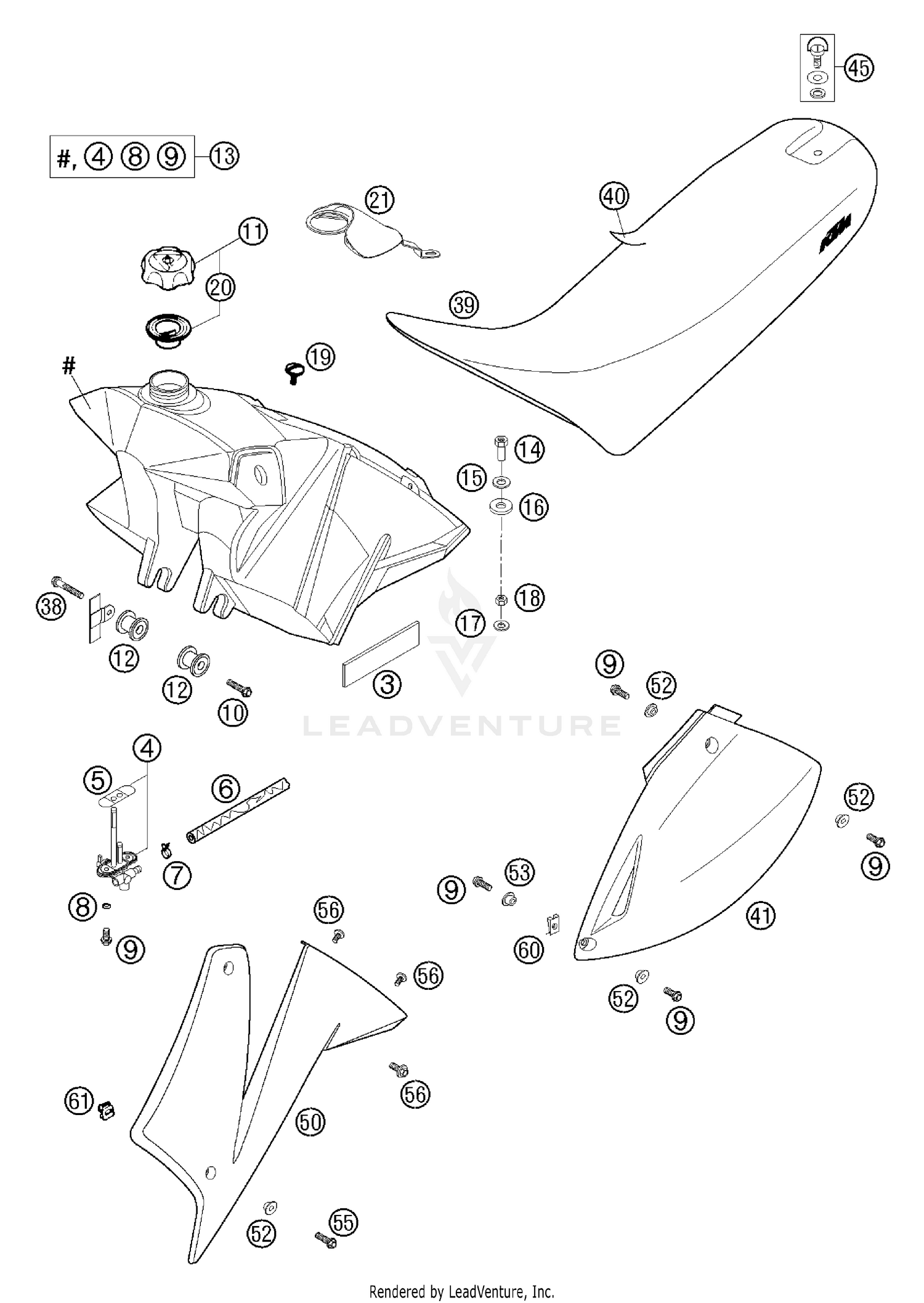 Tank, Seat, Cover