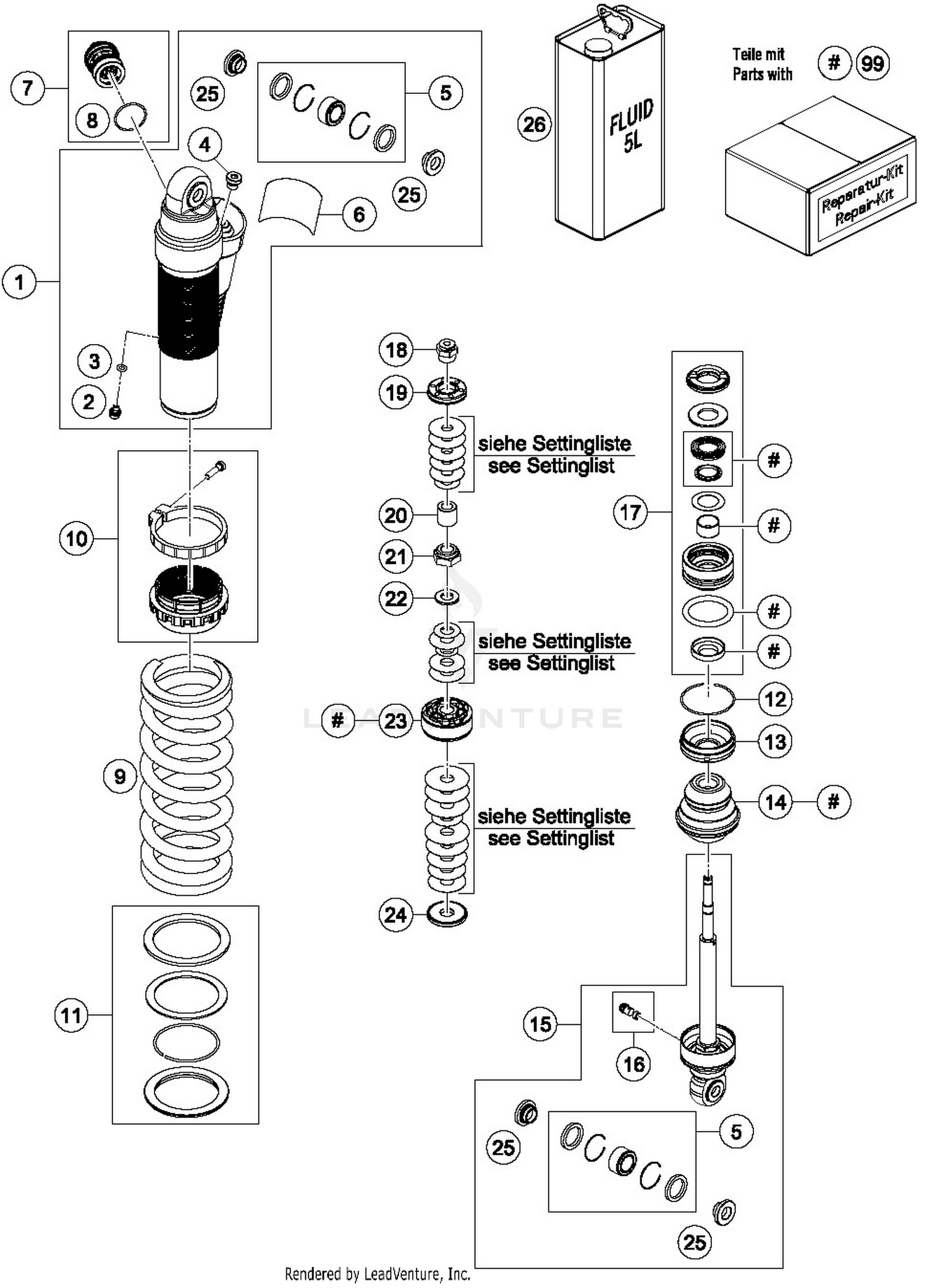 SHOCK ABSORBER DISASSEMBLED