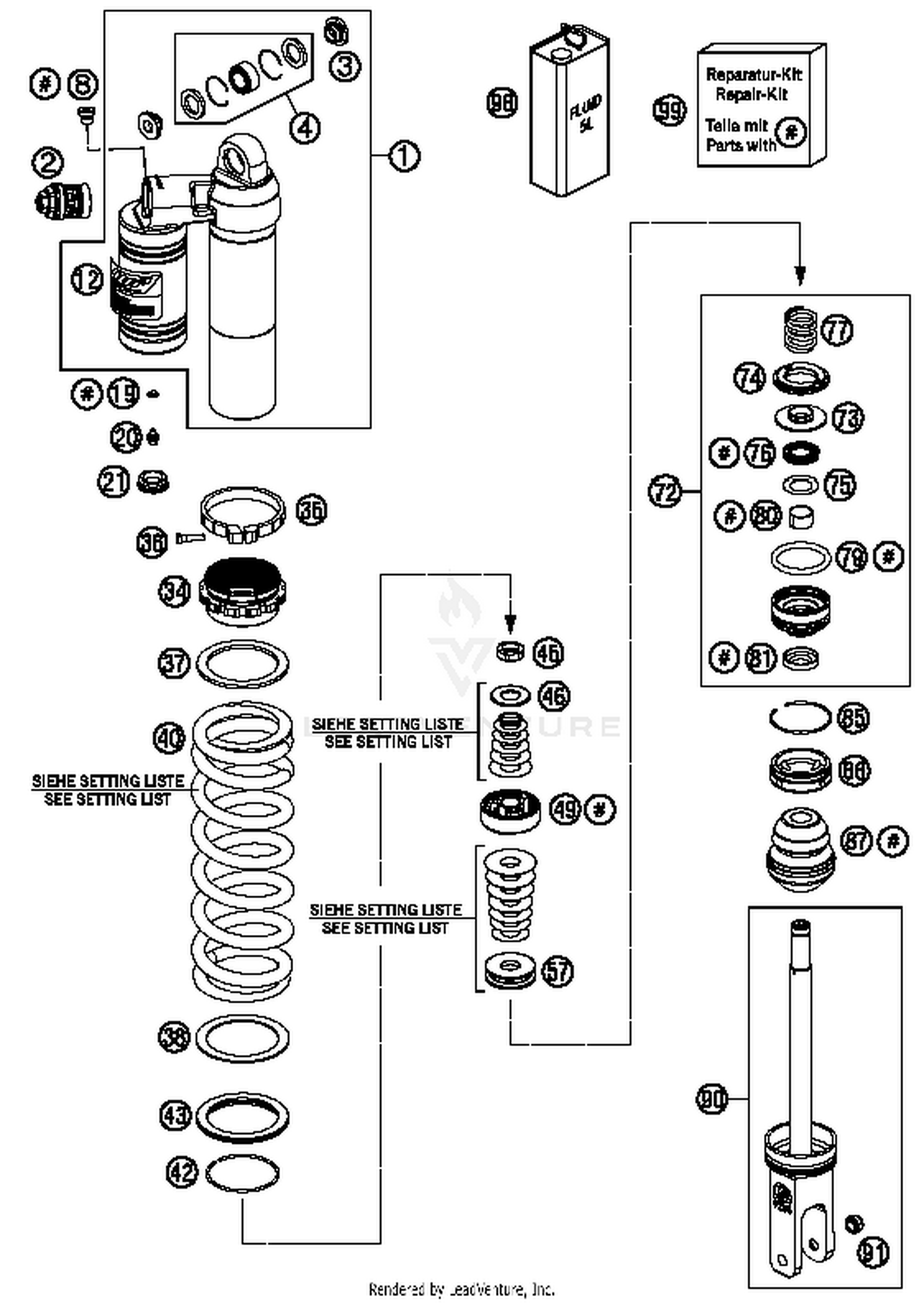 Monoshock, Disassembled