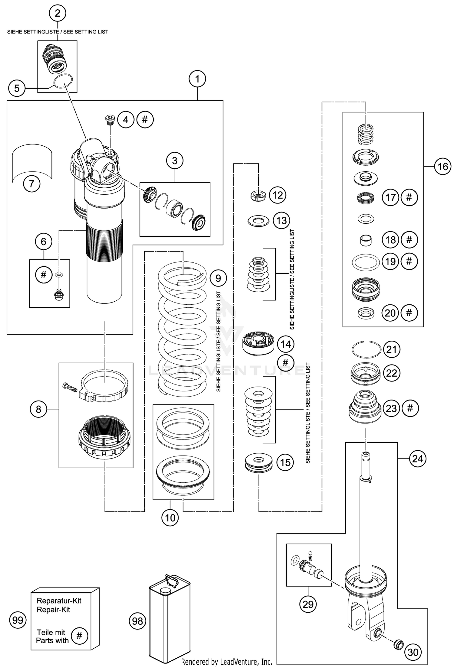 SHOCK ABSORBER DISASSEMBLED