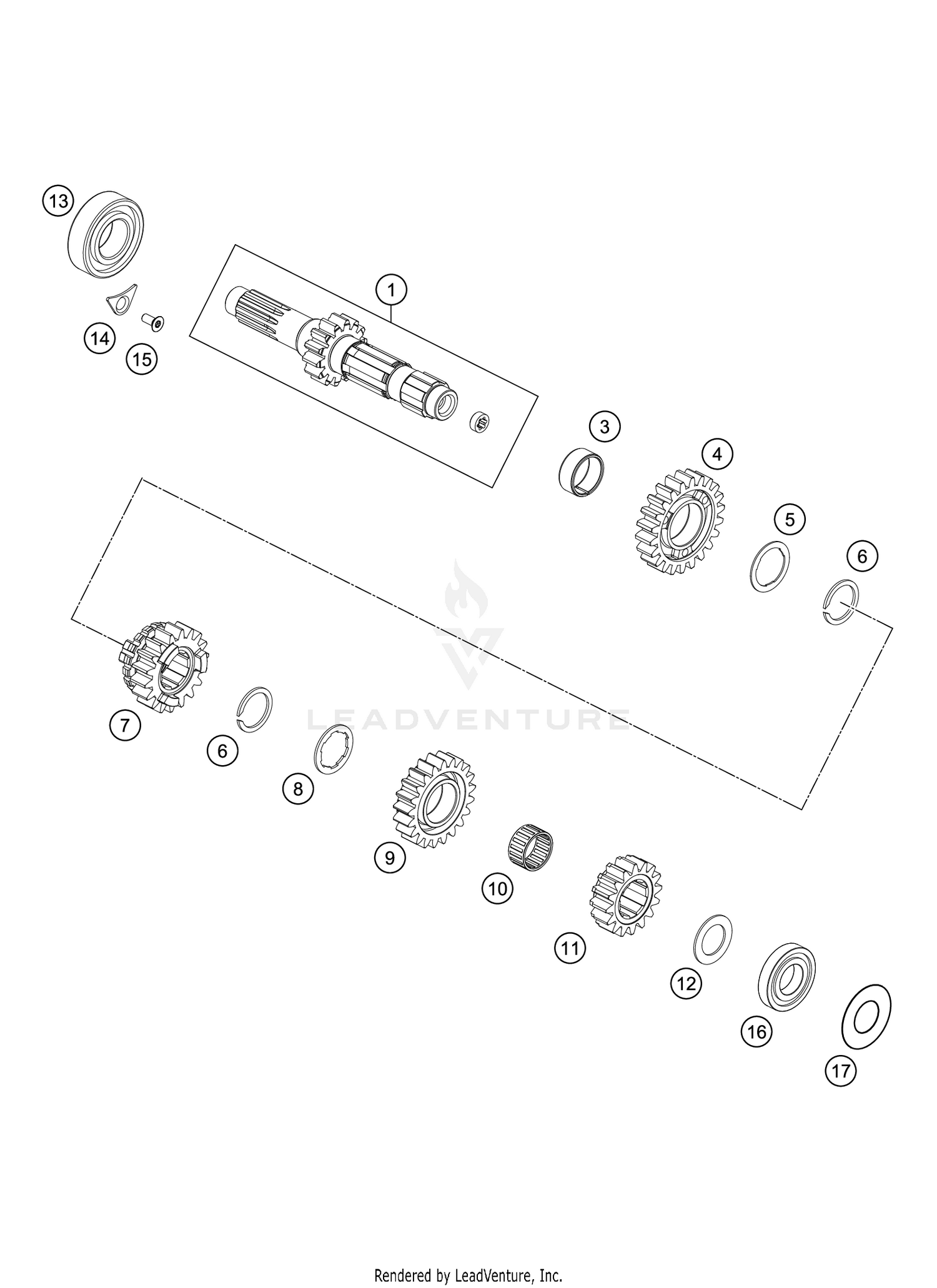 TRANSMISSION I - MAIN SHAFT