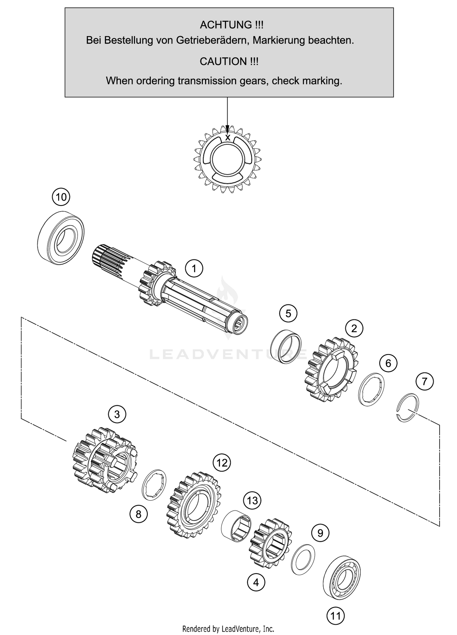 TRANSMISSION I - MAIN SHAFT