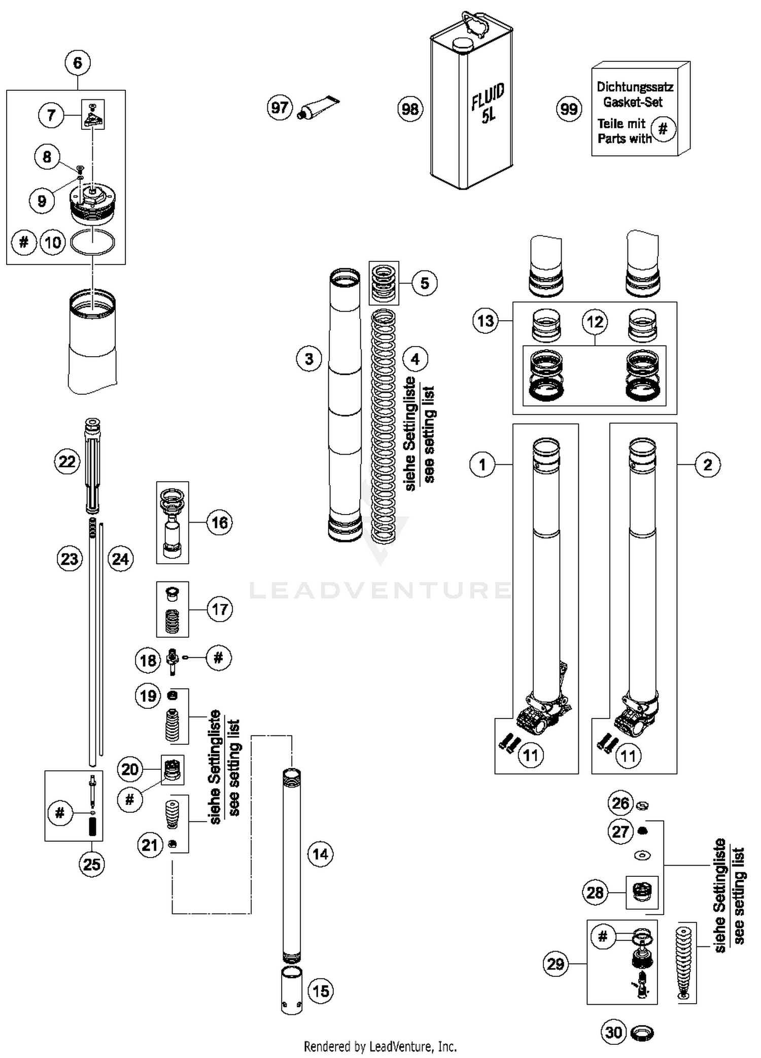 Front Fork Disassembled