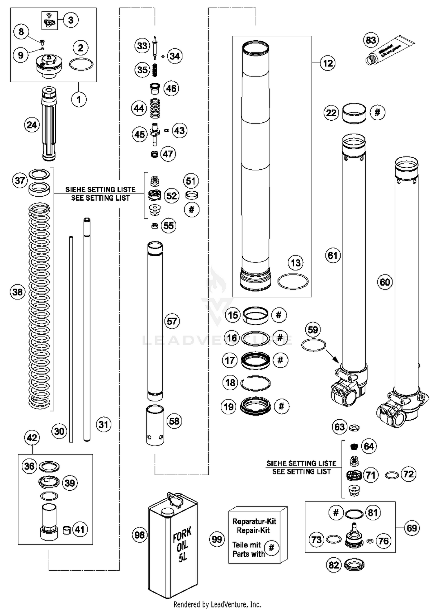 Front Fork Disassembled