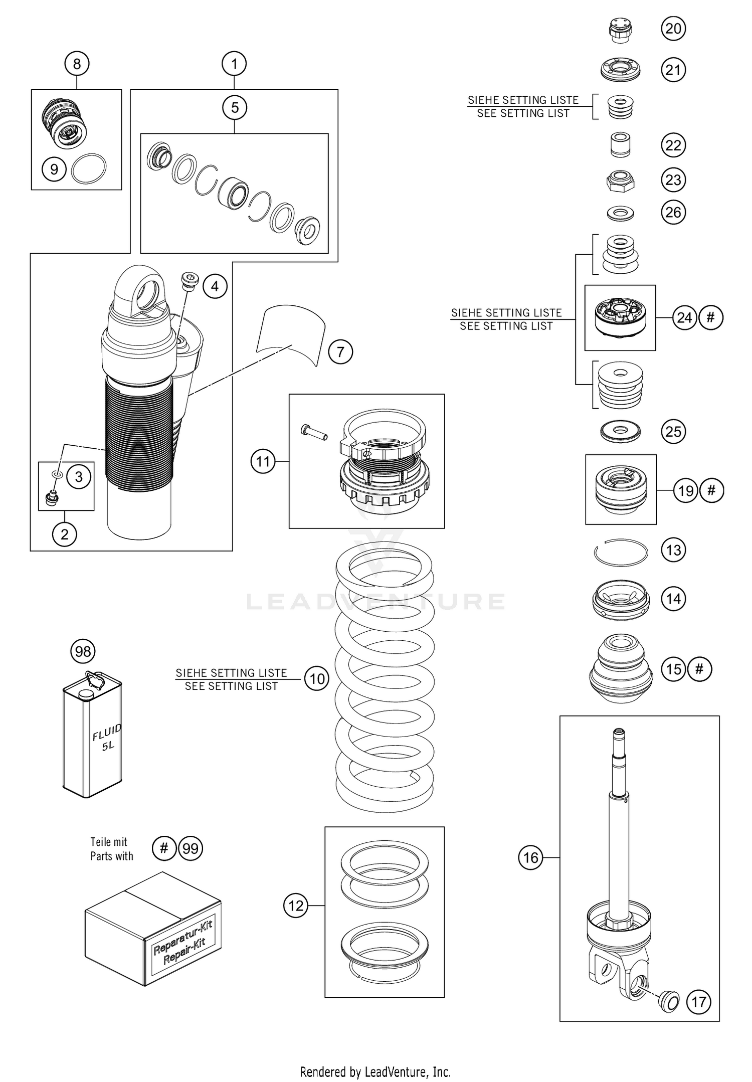 SHOCK ABSORBER DISASSEMBLED