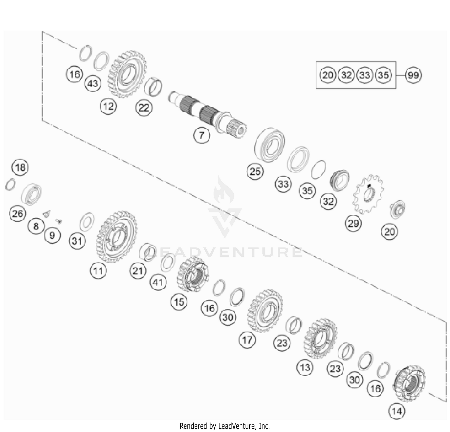 TRANSMISSION II - COUNTERSHAFT
