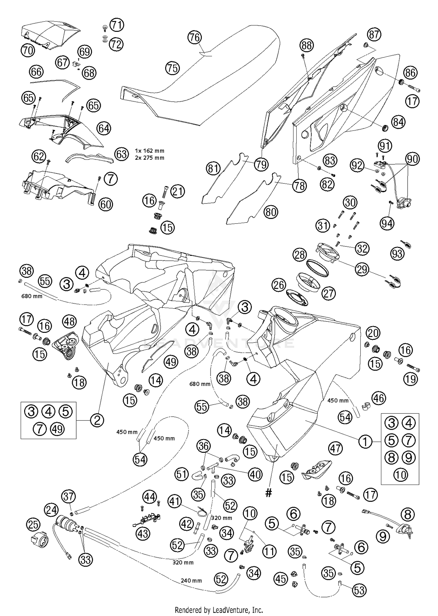Tank, Seat, Cover