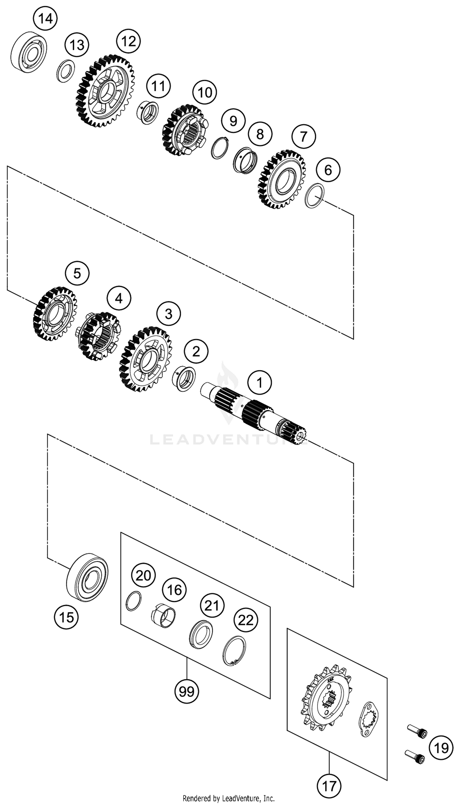 TRANSMISSION II - COUNTERSHAFT