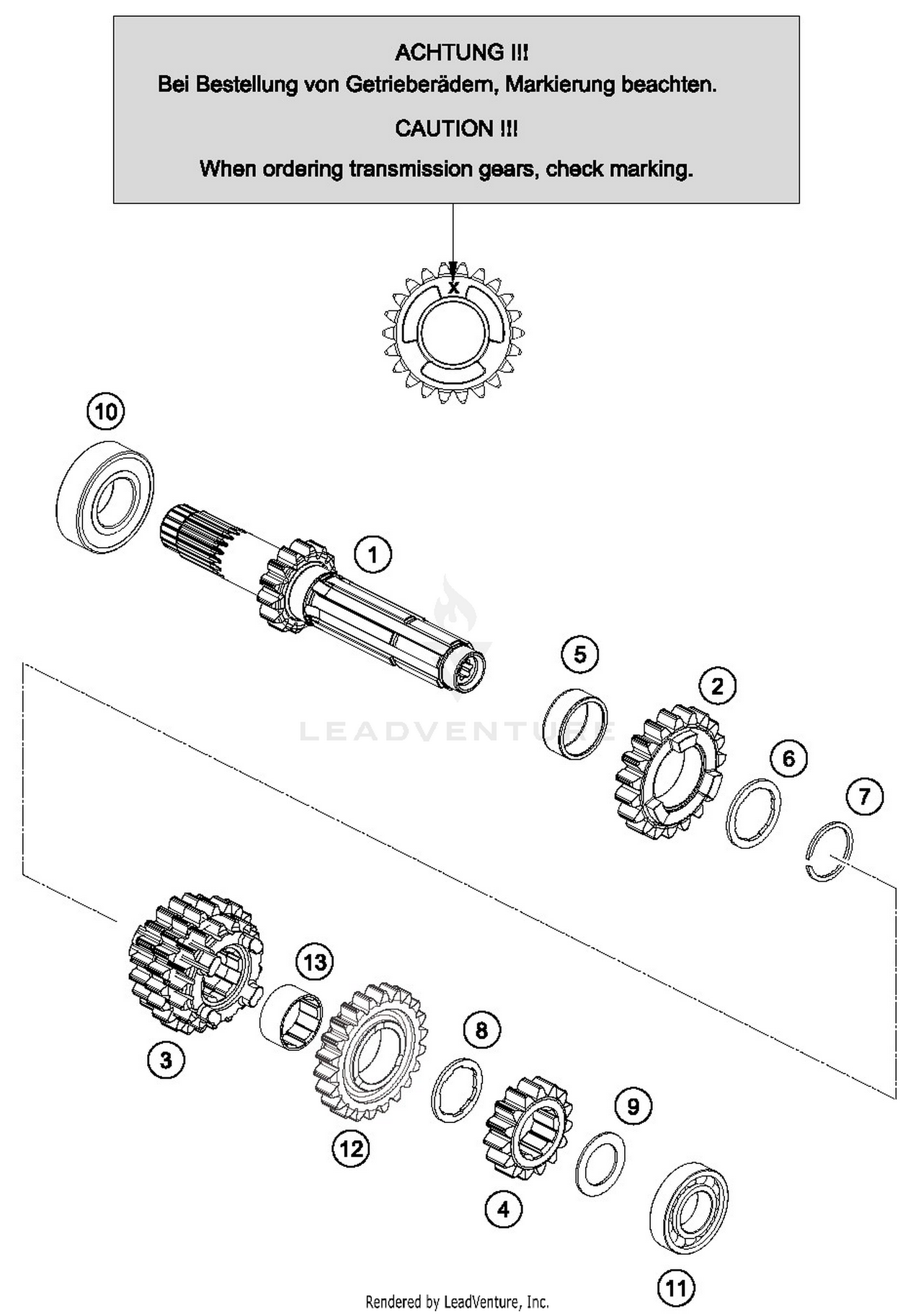 TRANSMISSION I - MAIN SHAFT