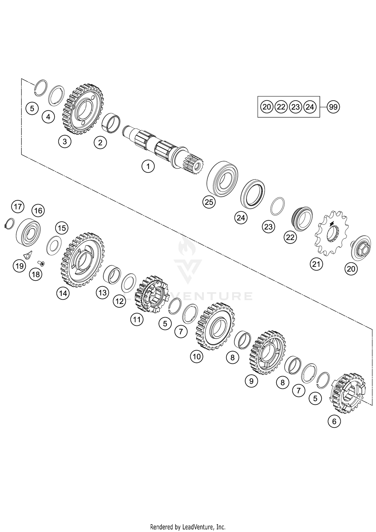 TRANSMISSION II - COUNTERSHAFT