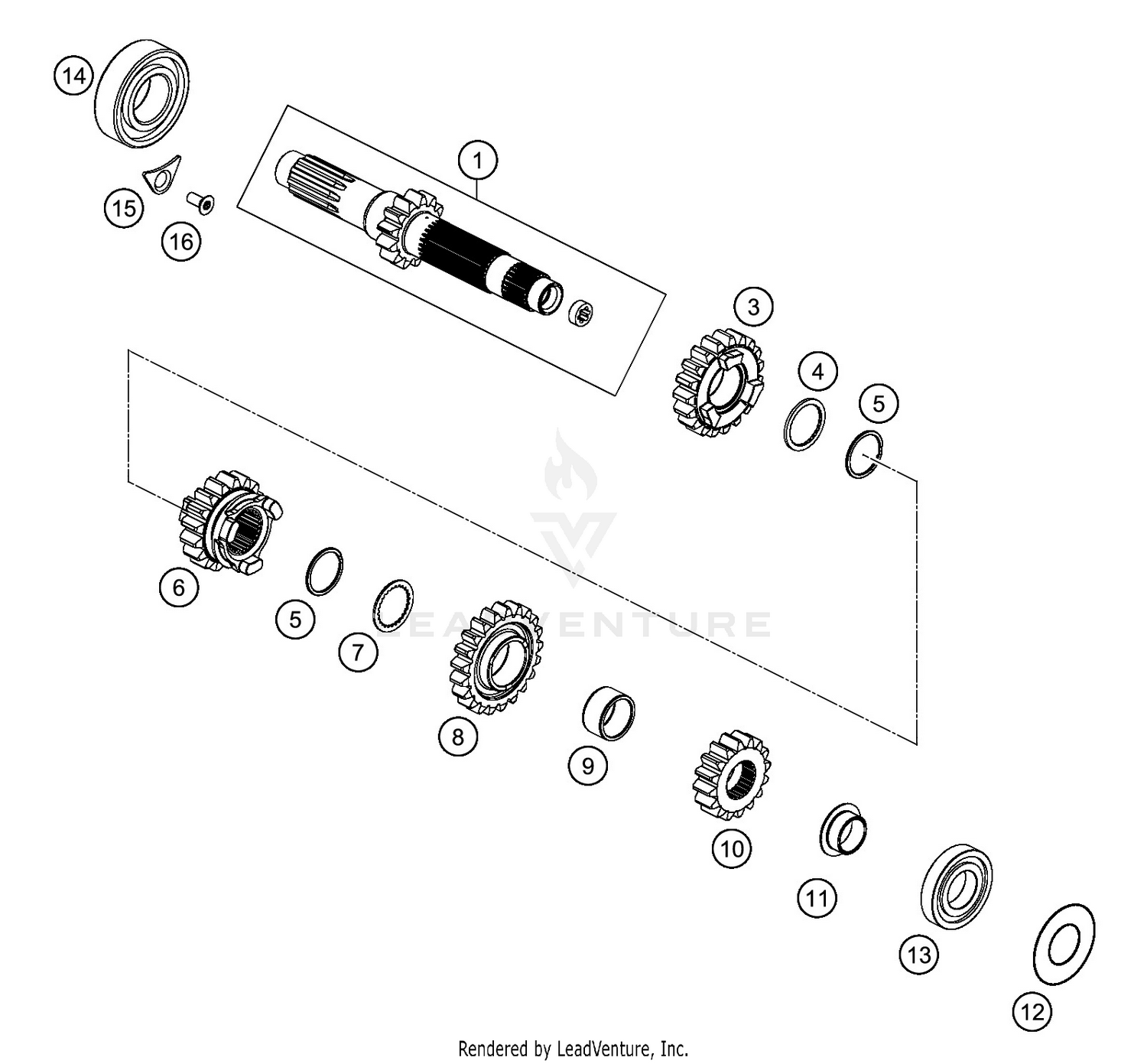 TRANSMISSION I - MAIN SHAFT