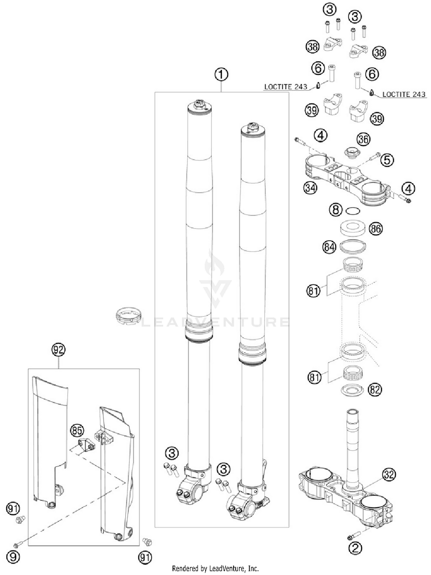 Front Fork, Triple Clamp