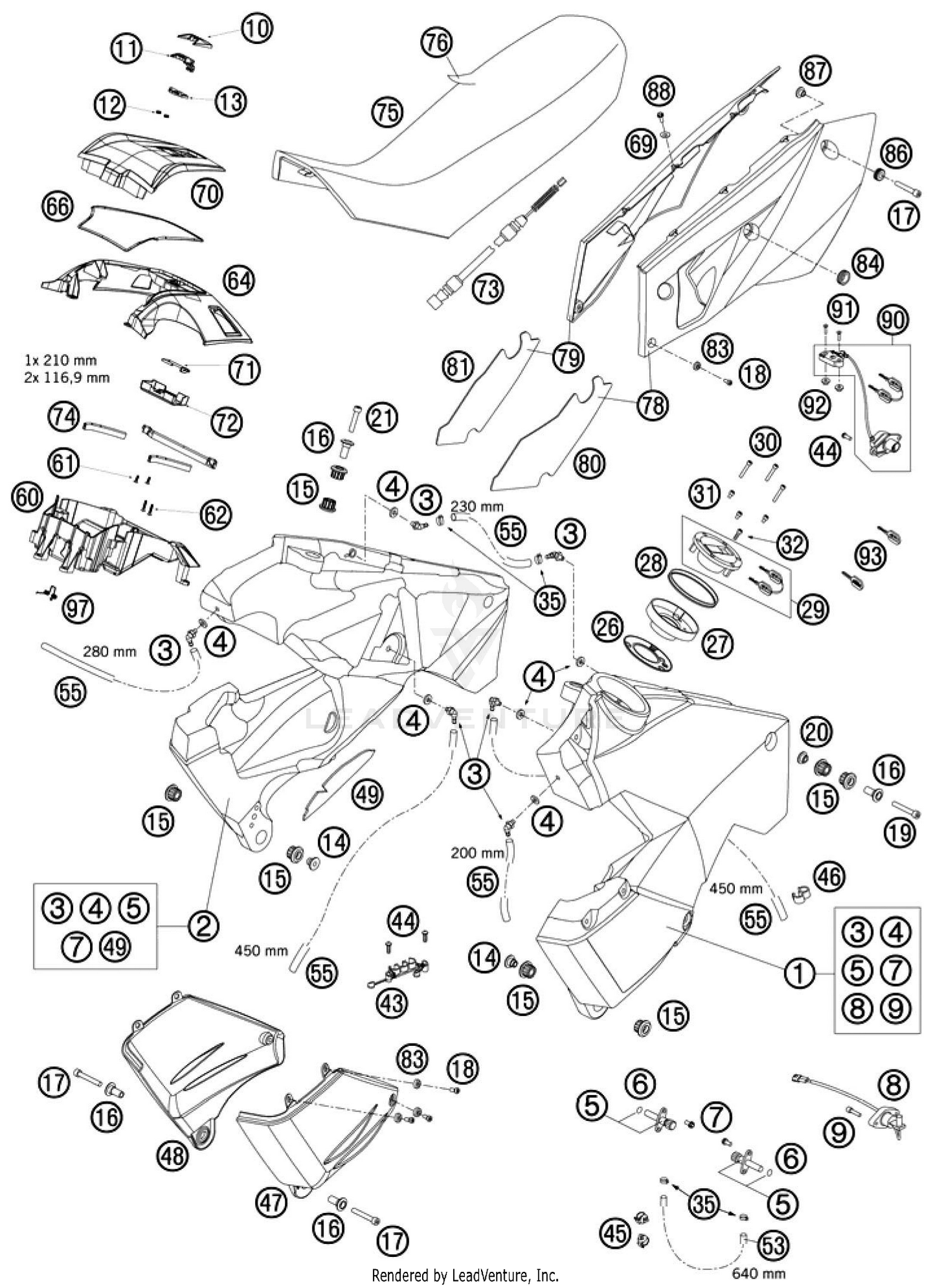 Tank, Seat, Cover
