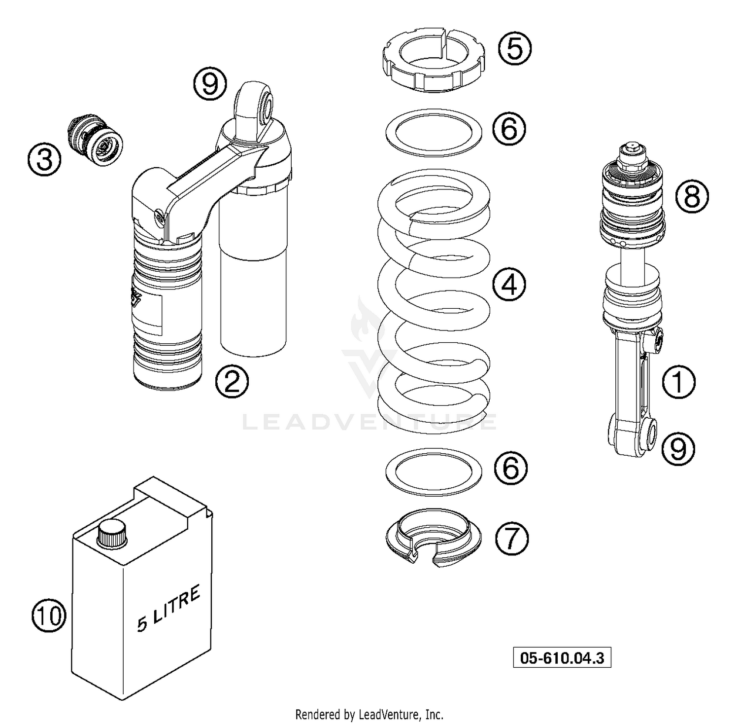 Monoshock WP Disassembled