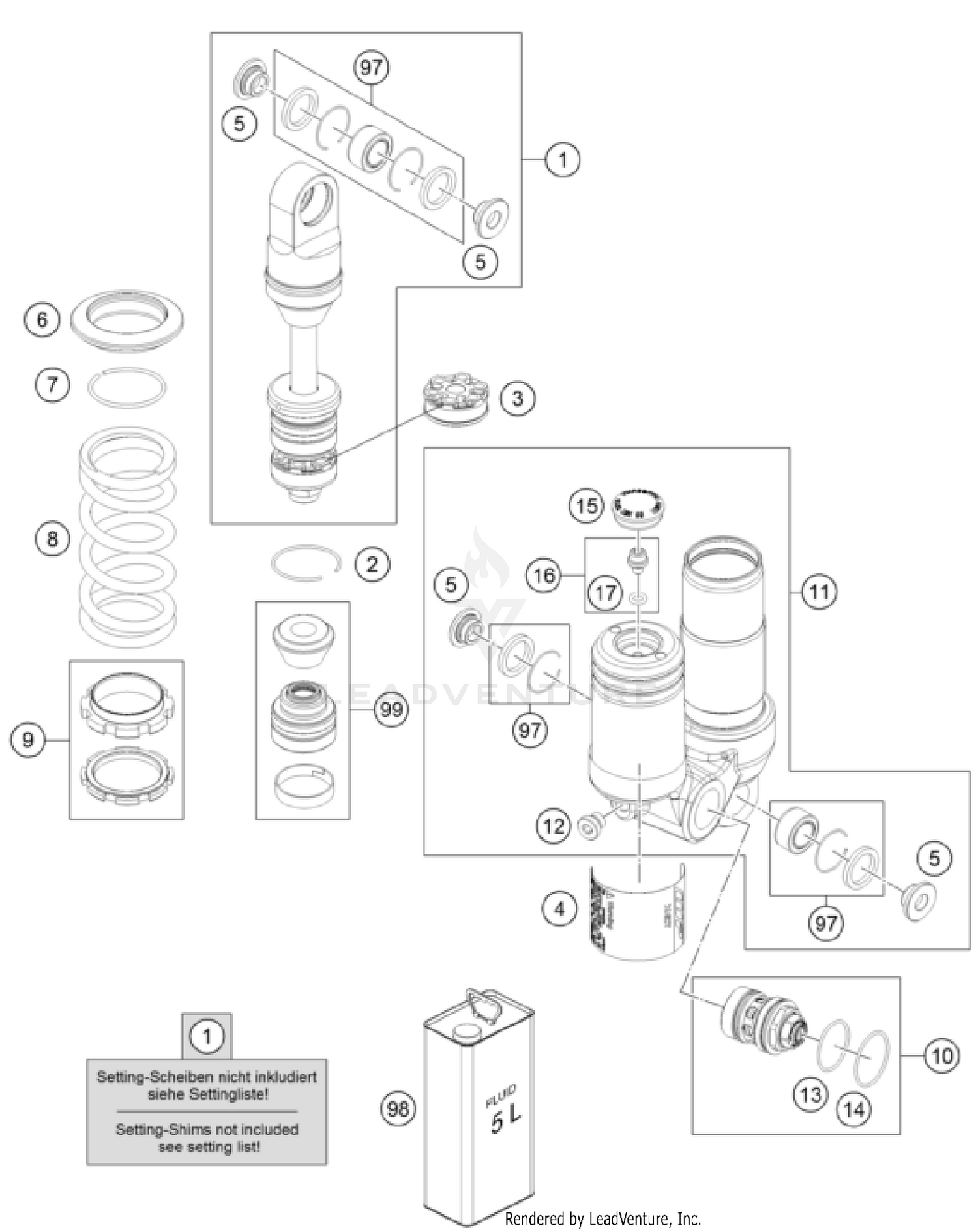 SHOCK ABSORBER DISASSEMBLED