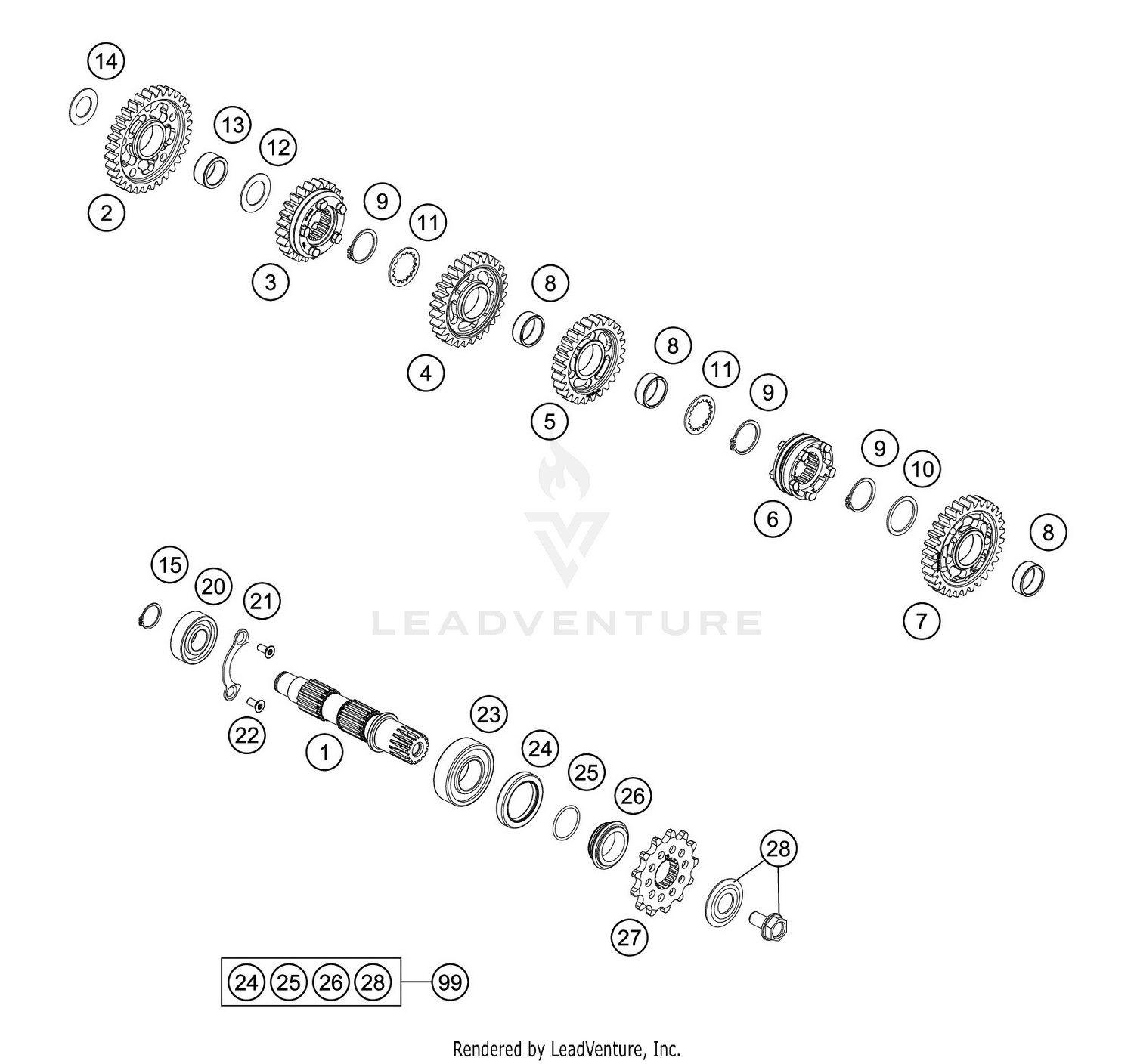 TRANSMISSION II - COUNTERSHAFT