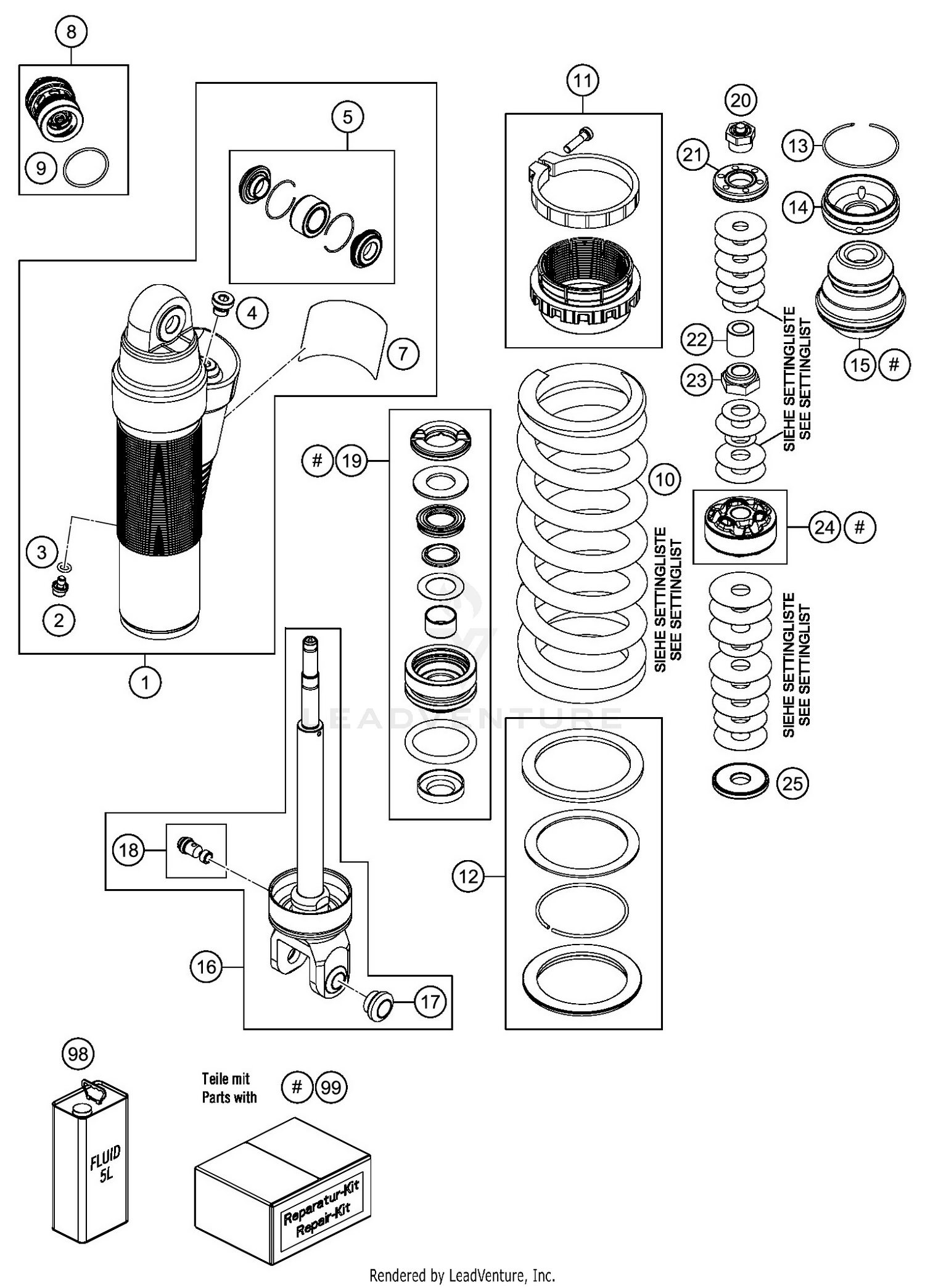 SHOCK ABSORBER DISASSEMBLED