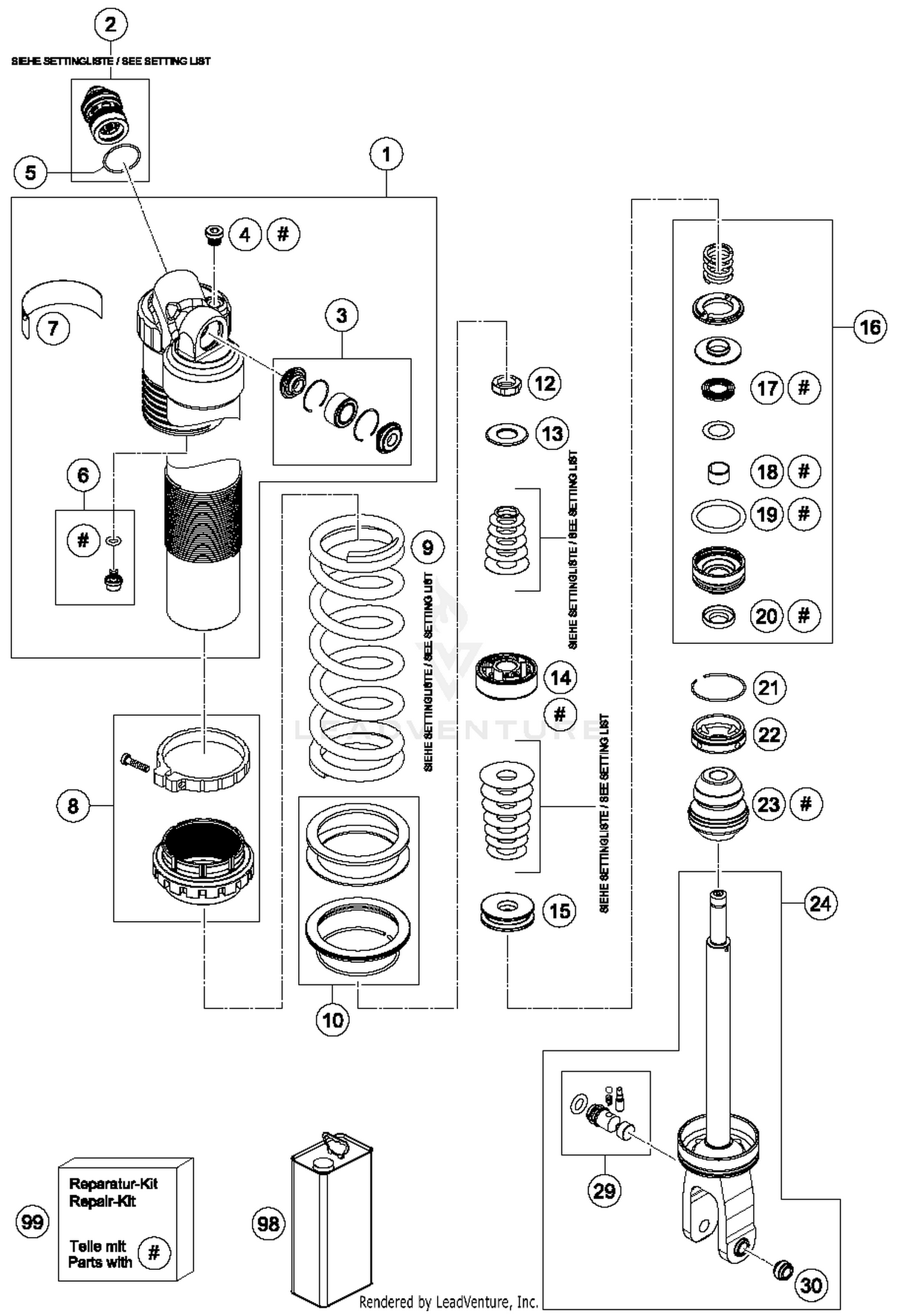 Shock Absorber Disassembled