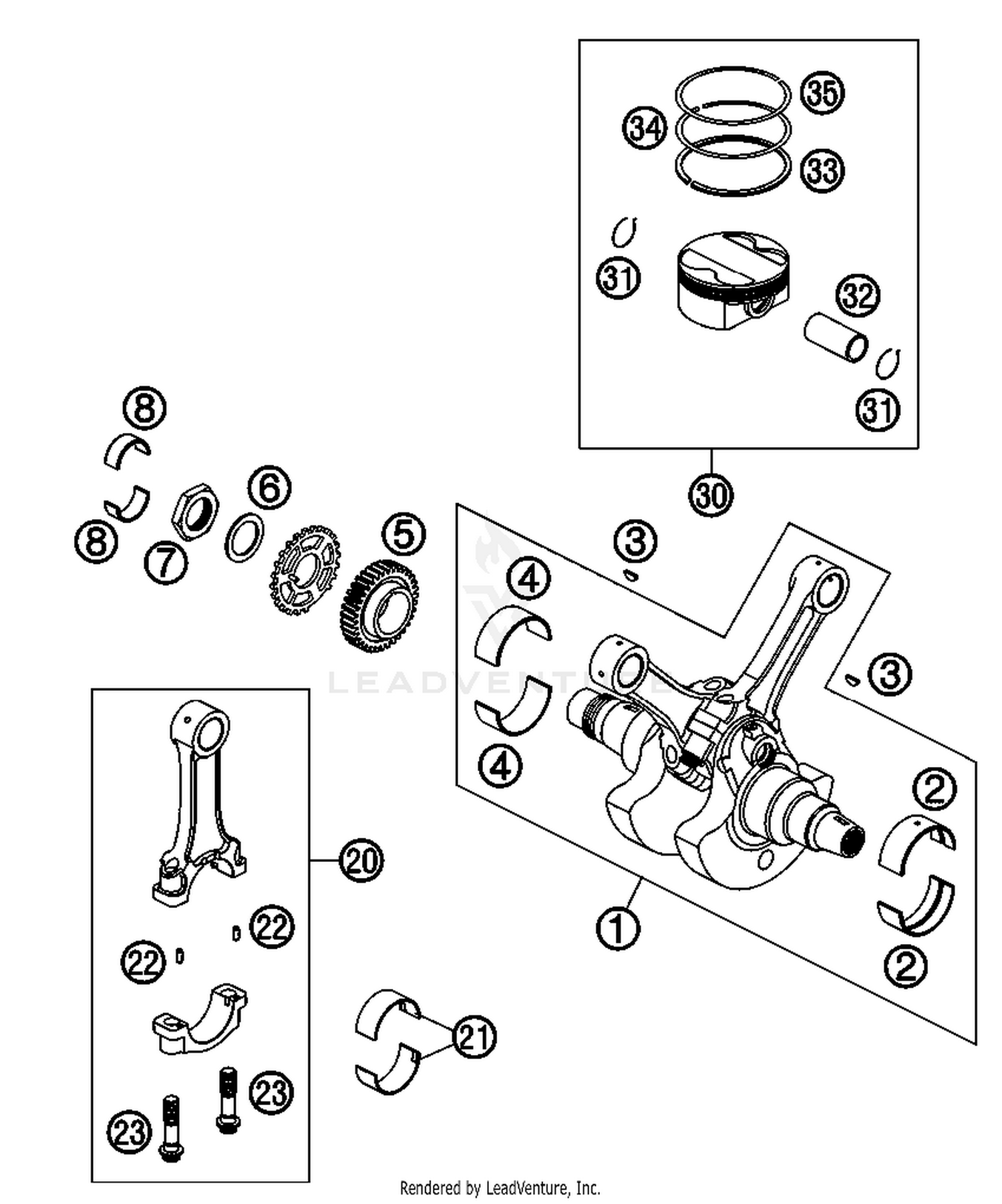 Crankshaft, Piston
