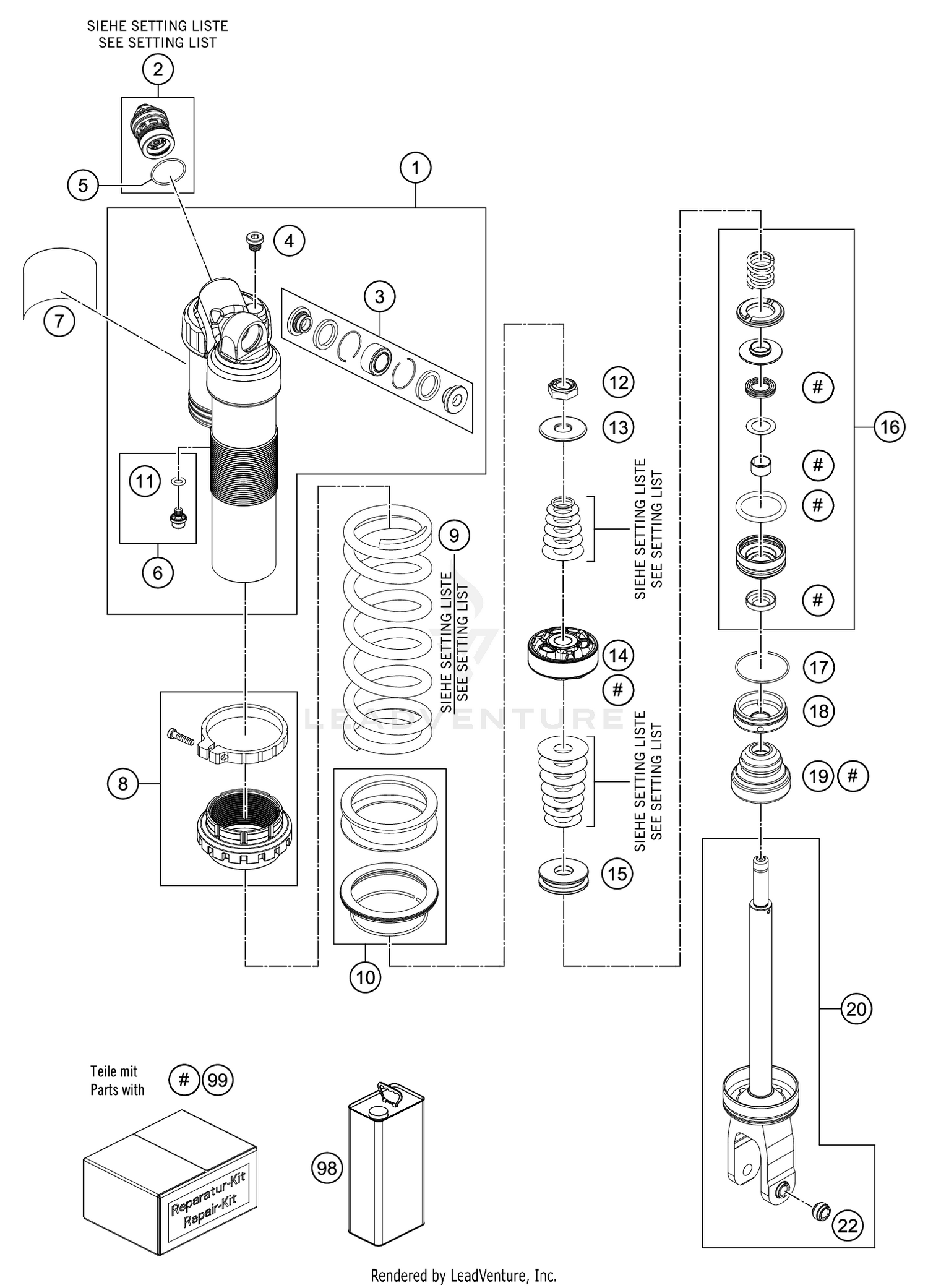 SHOCK ABSORBER DISASSEMBLED