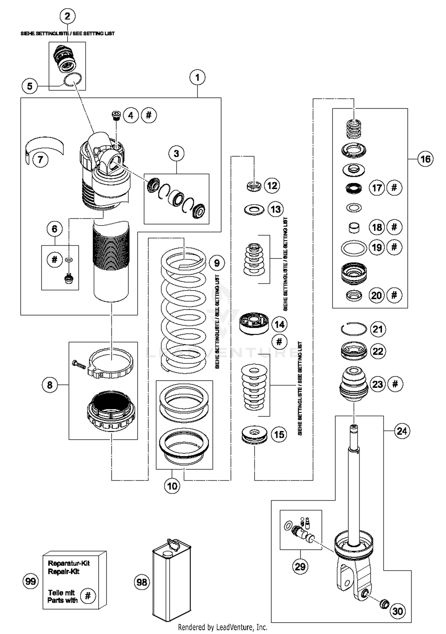 Shock Absorber Disassembled