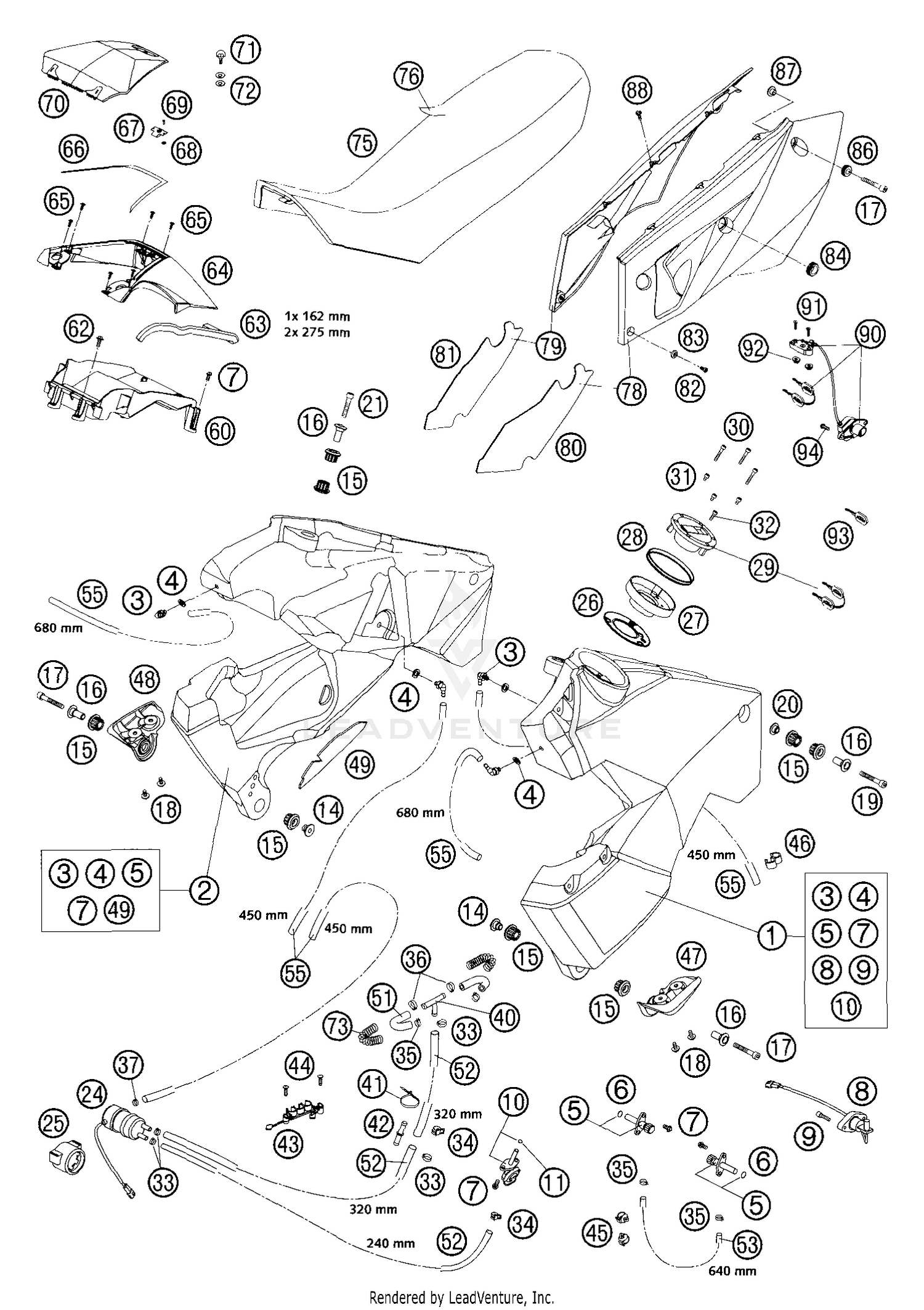 Tank, Seat, Cover