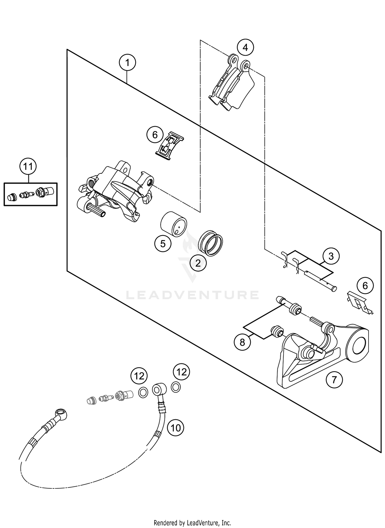 REAR BRAKE CALIPER