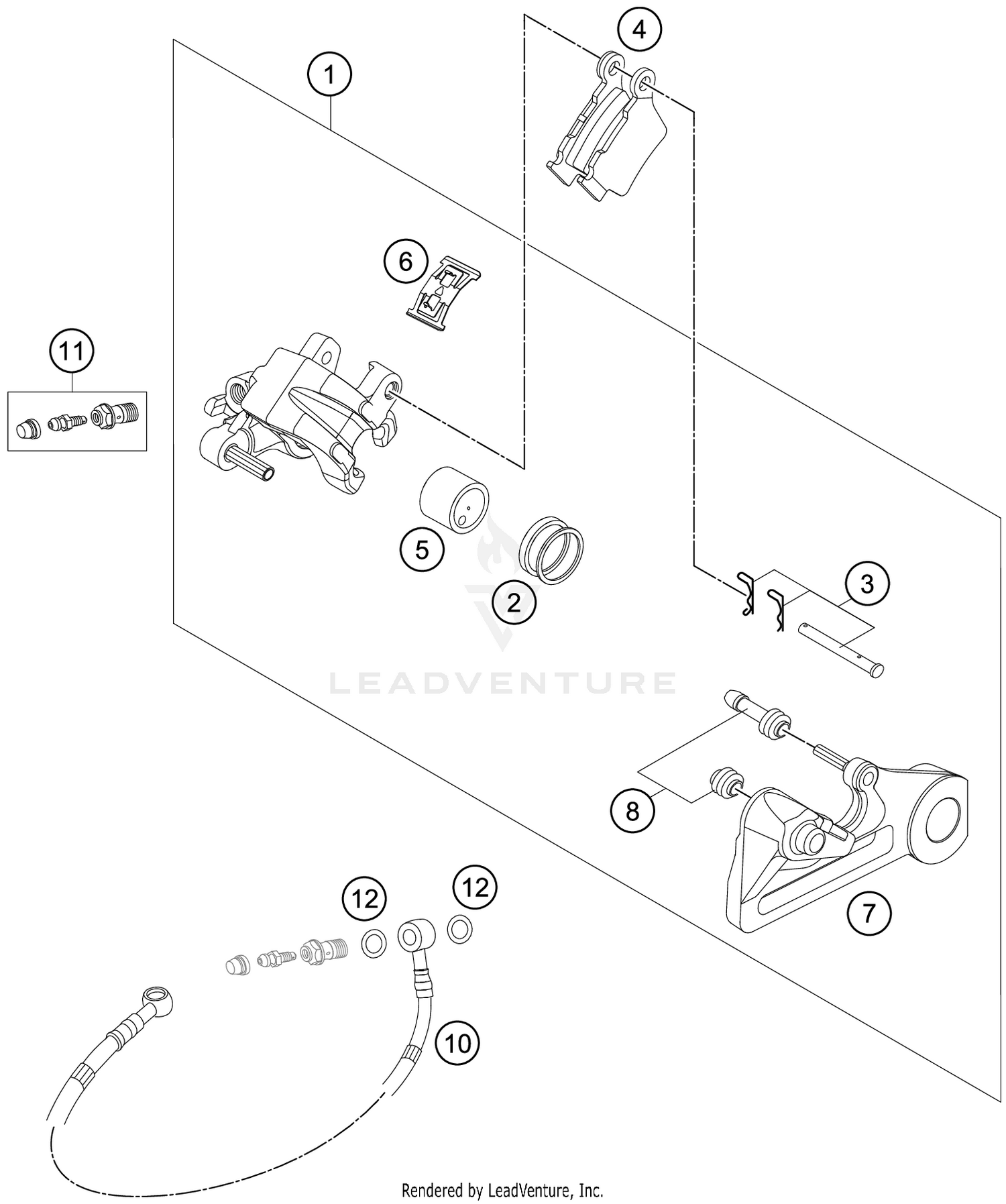 REAR BRAKE CALIPER