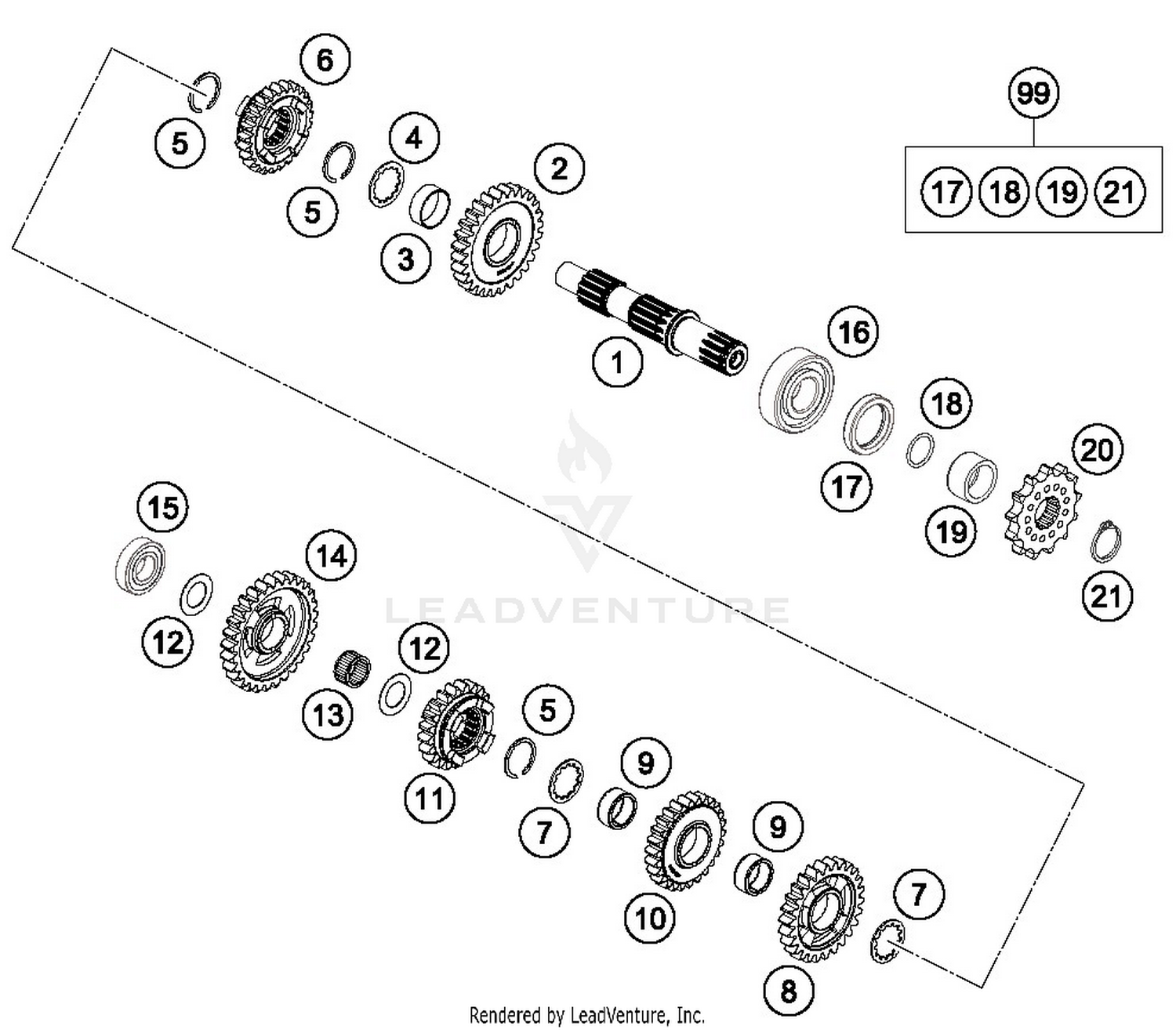 TRANSMISSION II - COUNTERSHAFT