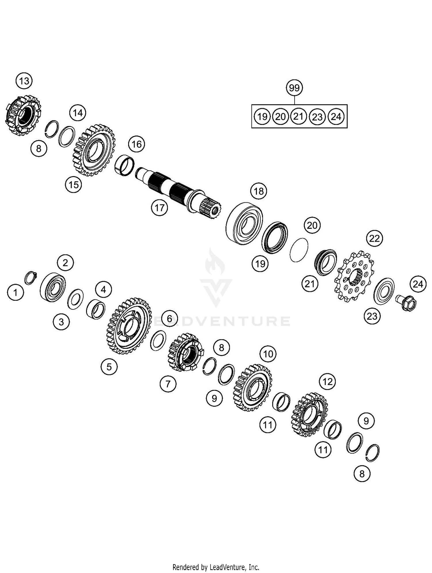 TRANSMISSION II - COUNTERSHAFT