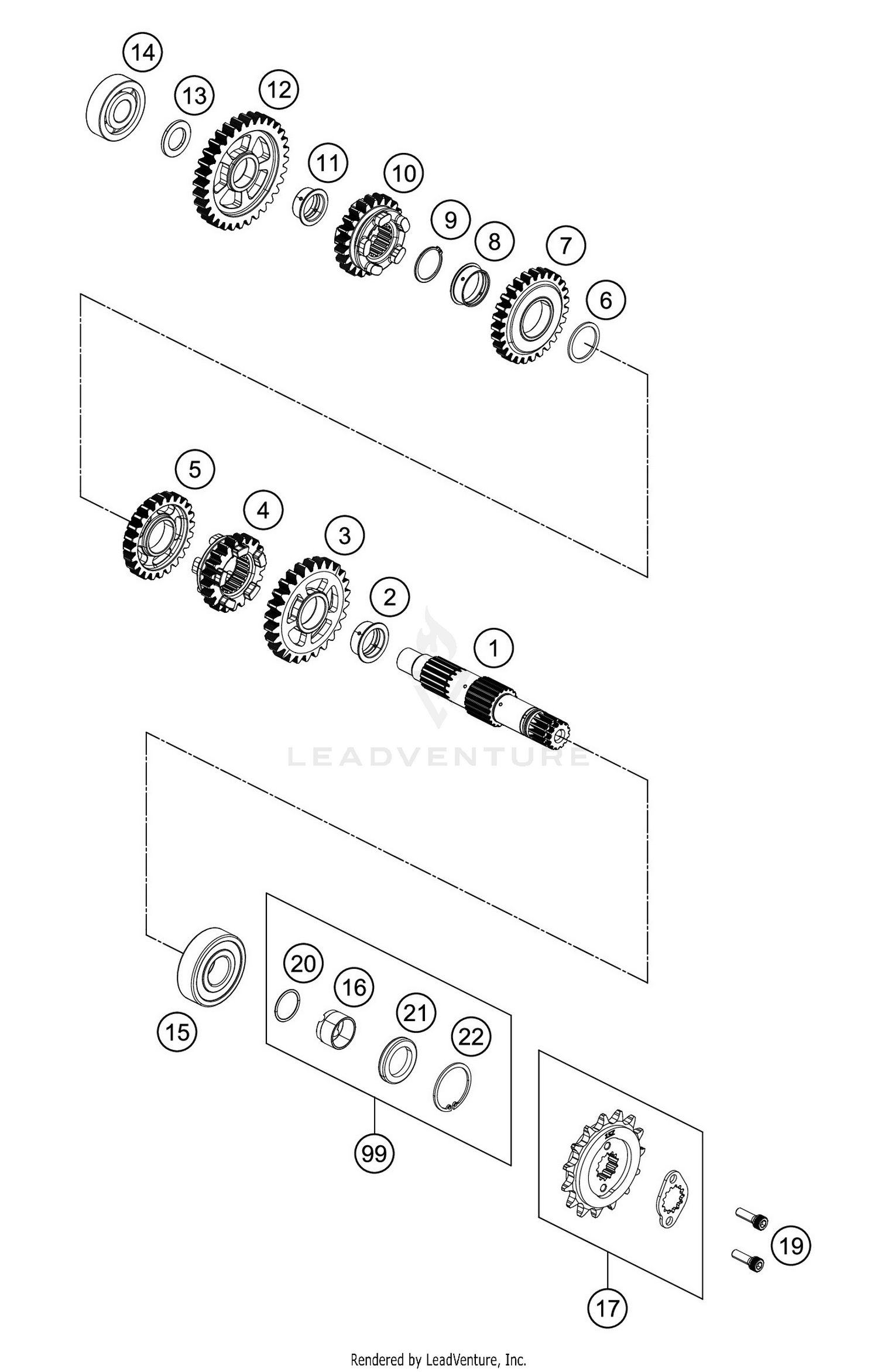 TRANSMISSION II - COUNTERSHAFT