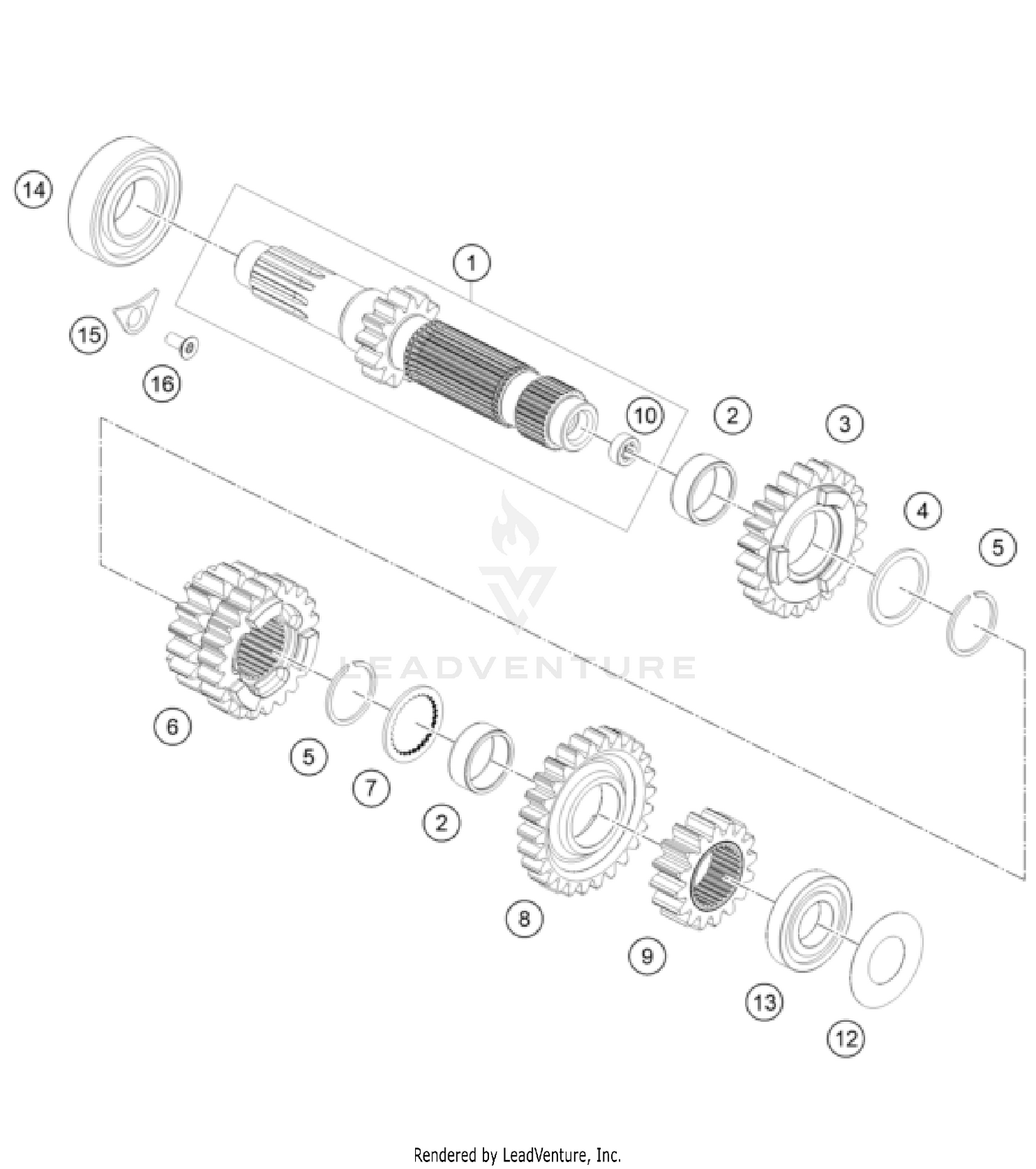 TRANSMISSION I - MAIN SHAFT