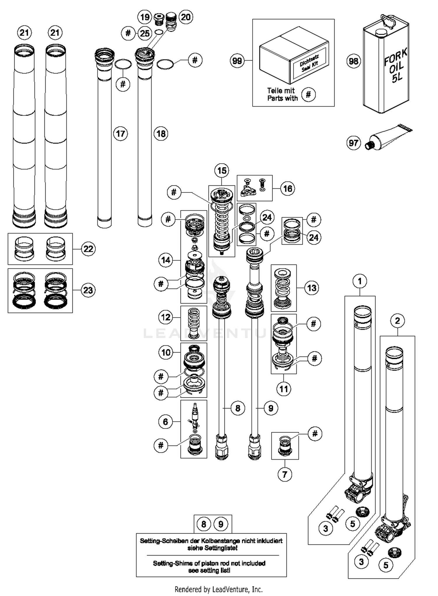 Front Fork Disassembled