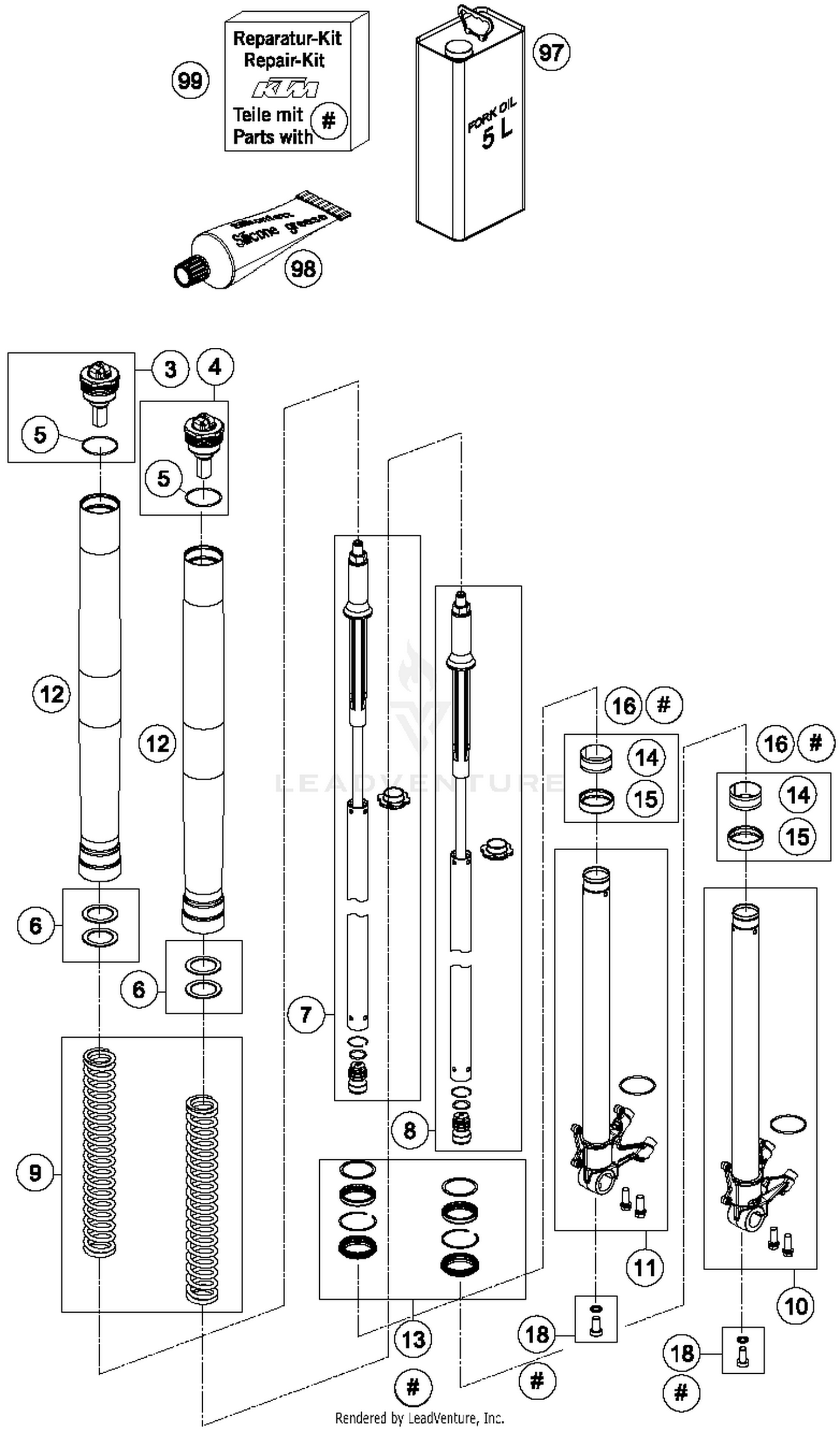 Front Fork Disassembled