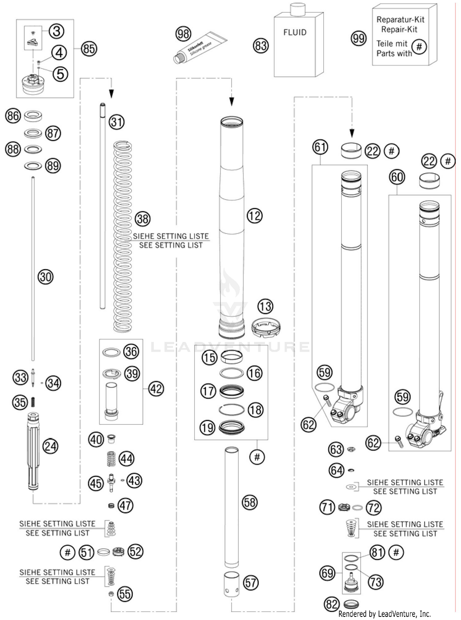 Front Fork Disassembled
