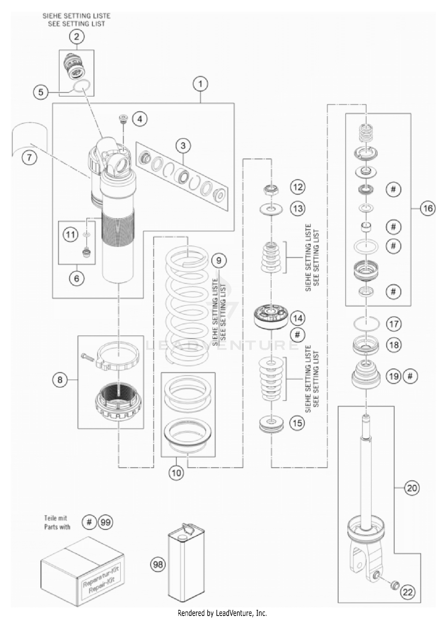 SHOCK ABSORBER DISASSEMBLED
