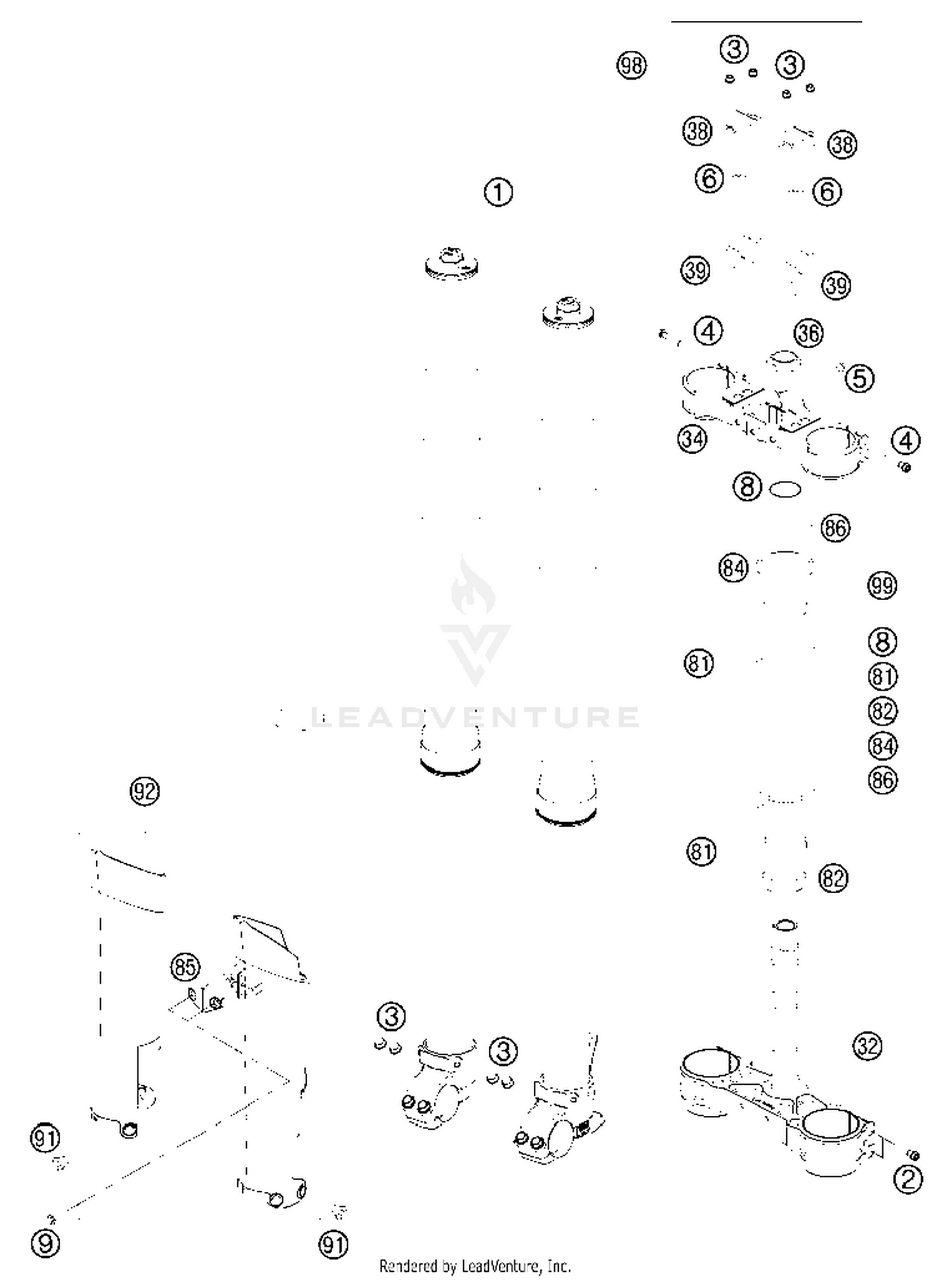 Front Fork, Triple Clamp